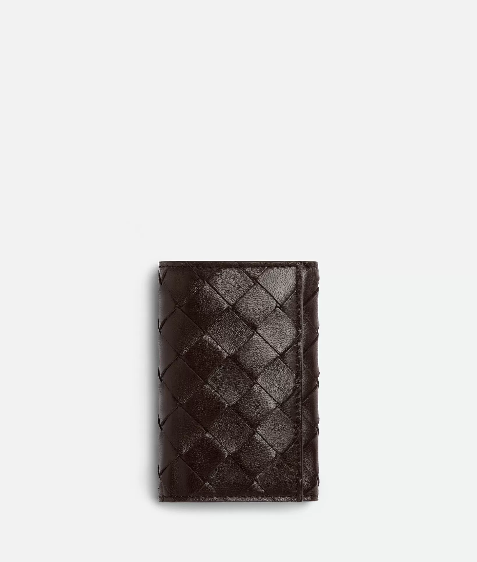 Key Rings>Bottega Veneta Intrecciato Folded Key Case Fondant