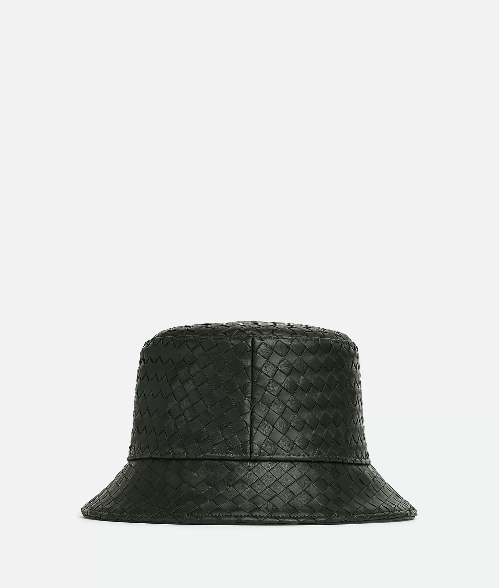 Hats | Hats>Bottega Veneta Intrecciato Leather Bucket Hat Dark green