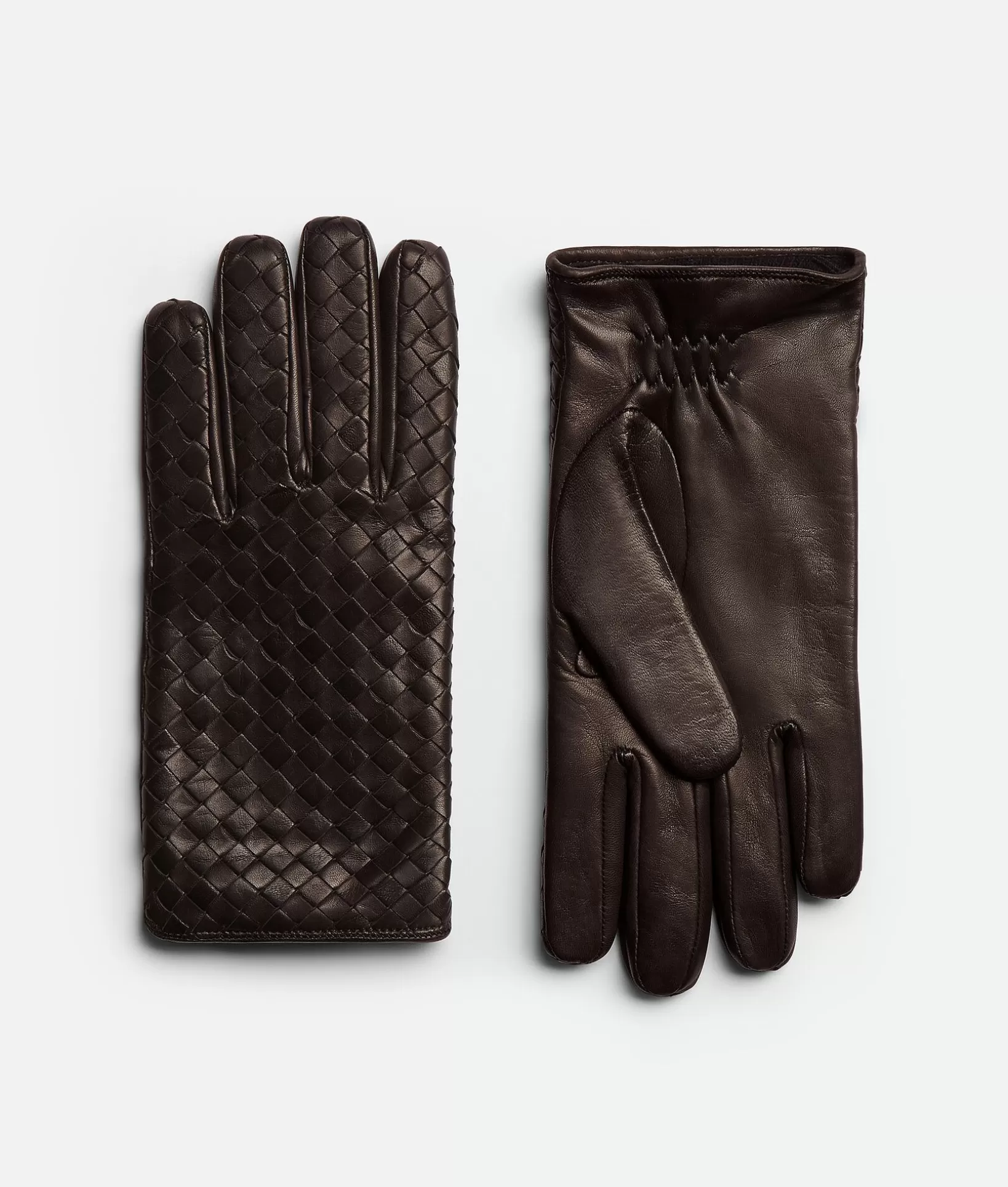 Gloves>Bottega Veneta Intrecciato Leather Gloves Fondant