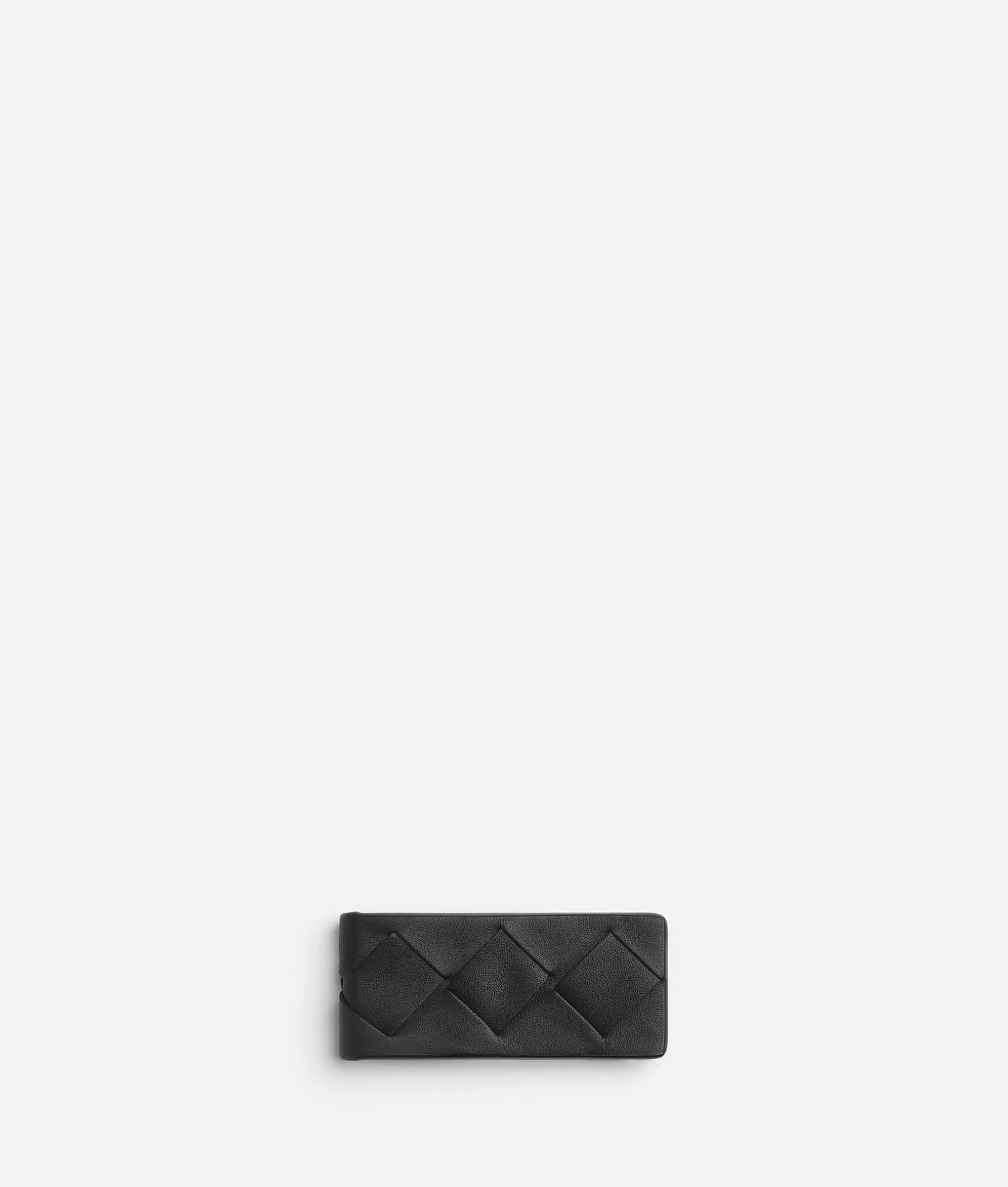 Small Wallets>Bottega Veneta Intrecciato Money Clip Black