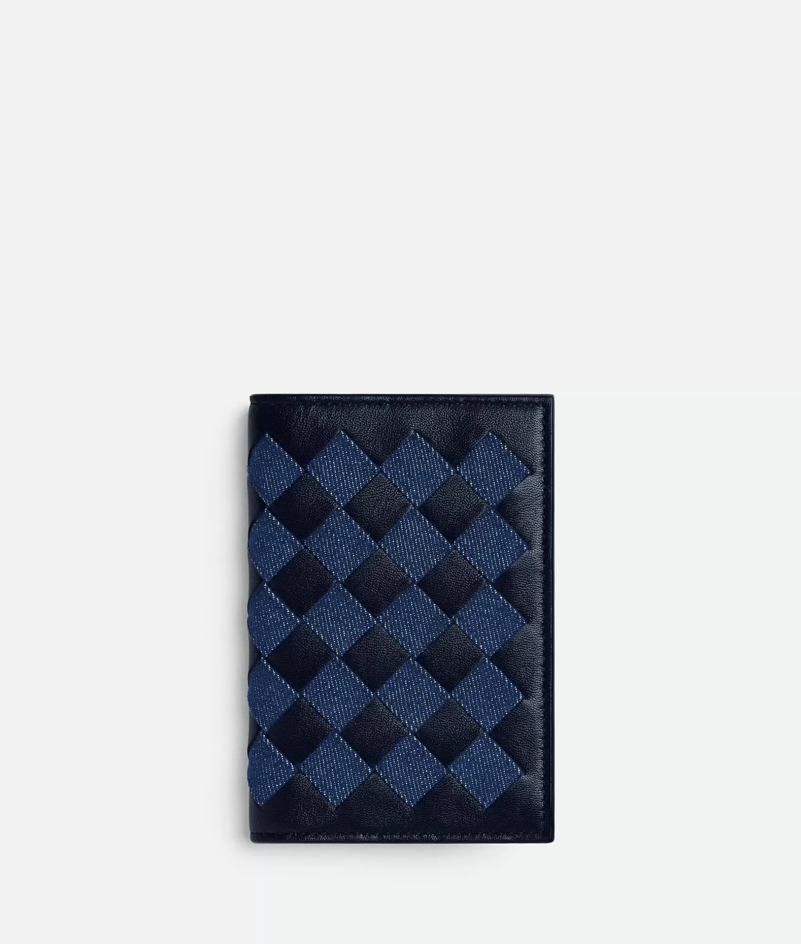 Pouches And Travel Accessories>Bottega Veneta Intrecciato Passport Case Abyss / Indigo