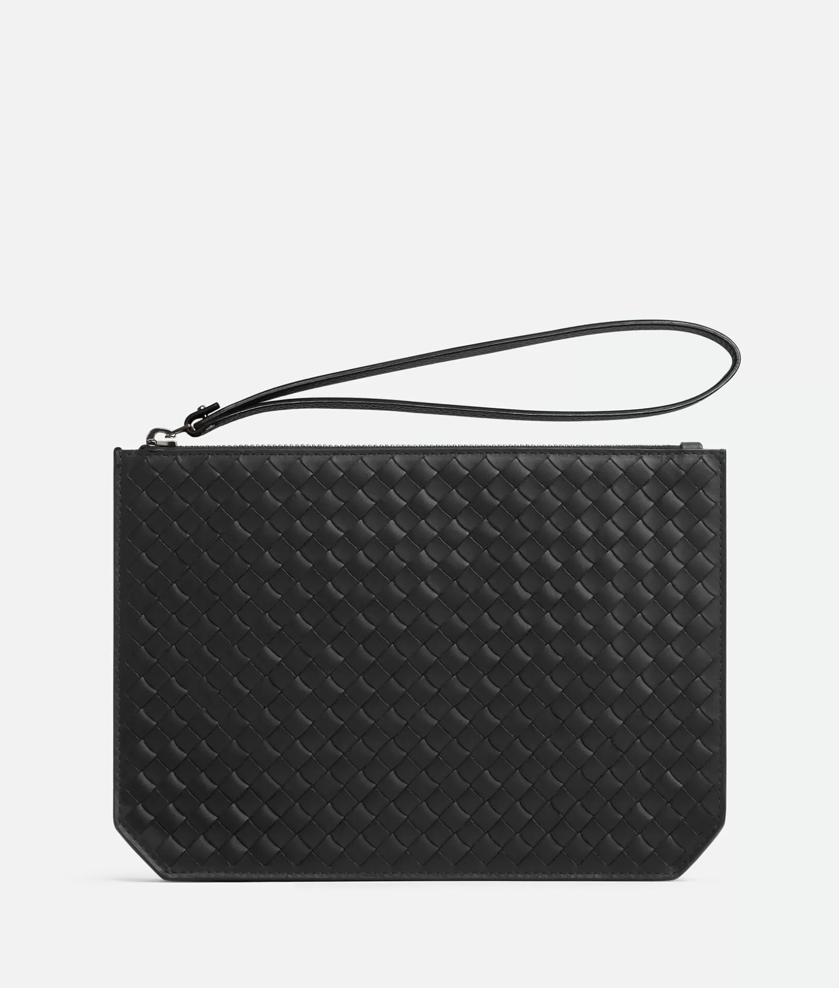 Pouches And Travel Accessories>Bottega Veneta Intrecciato Piccolo Standing Pouch Black