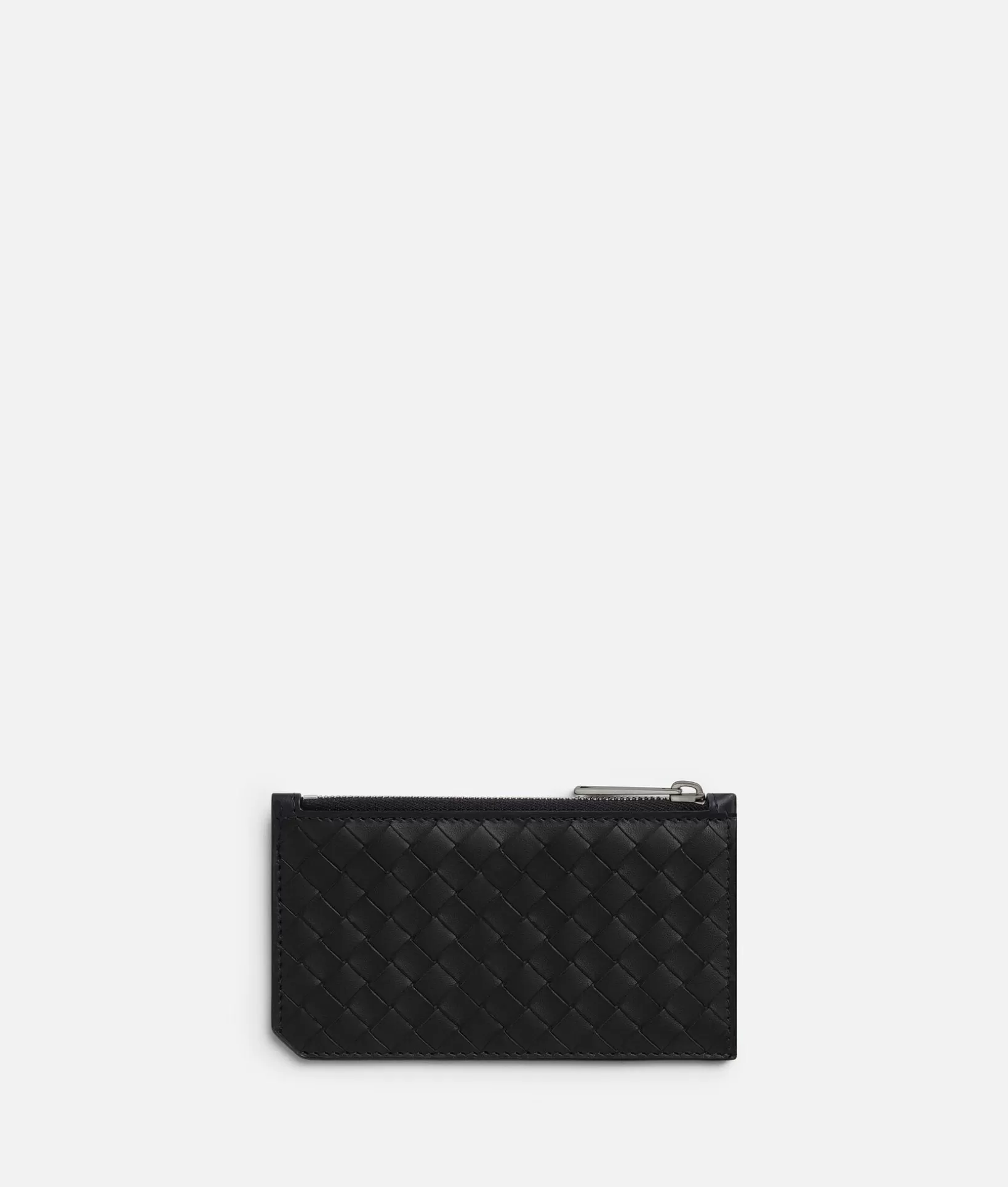 Card Cases>Bottega Veneta Intrecciato Piccolo Zipped Card Case Black