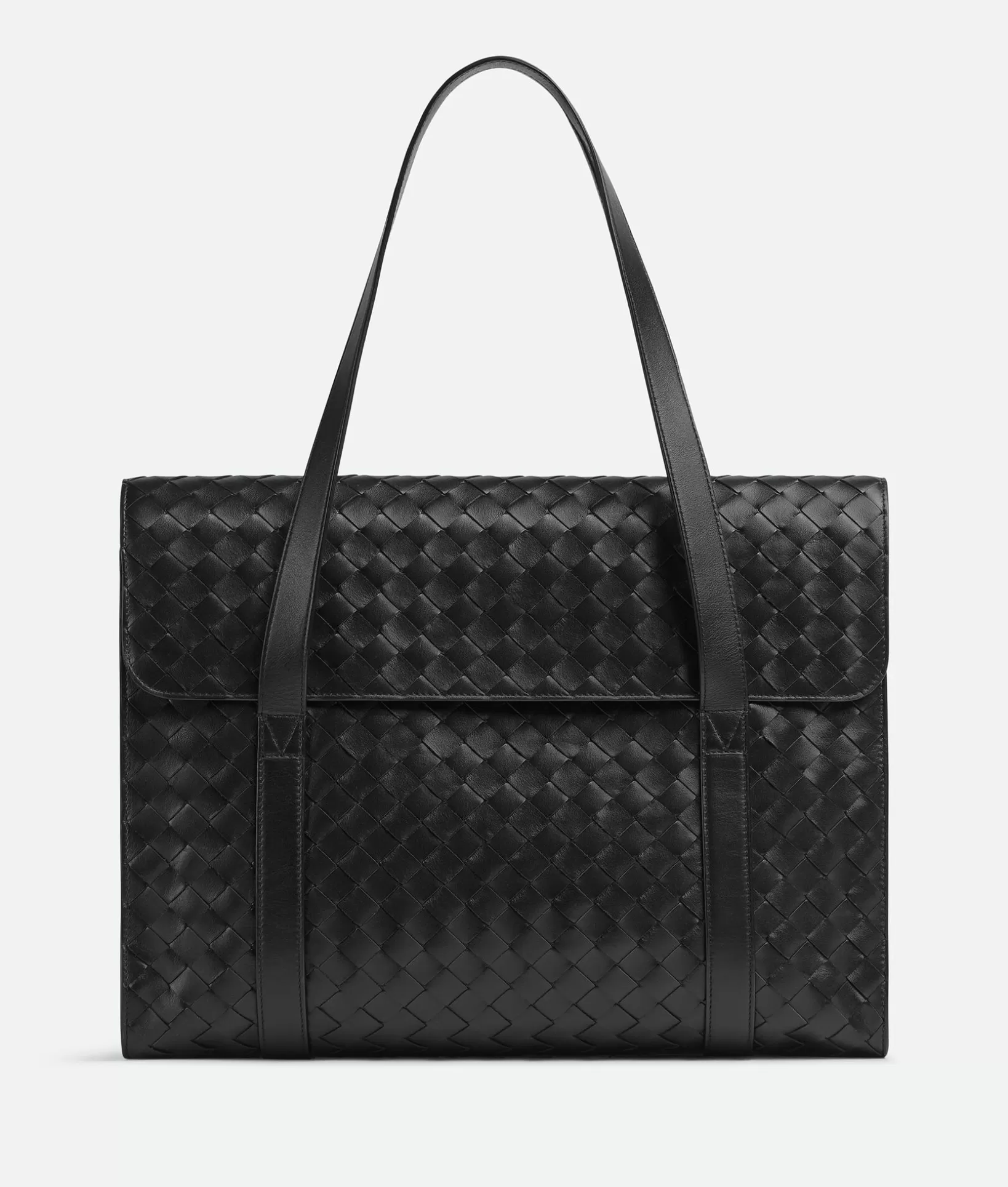 Briefcase>Bottega Veneta Intrecciato Portfolio Black