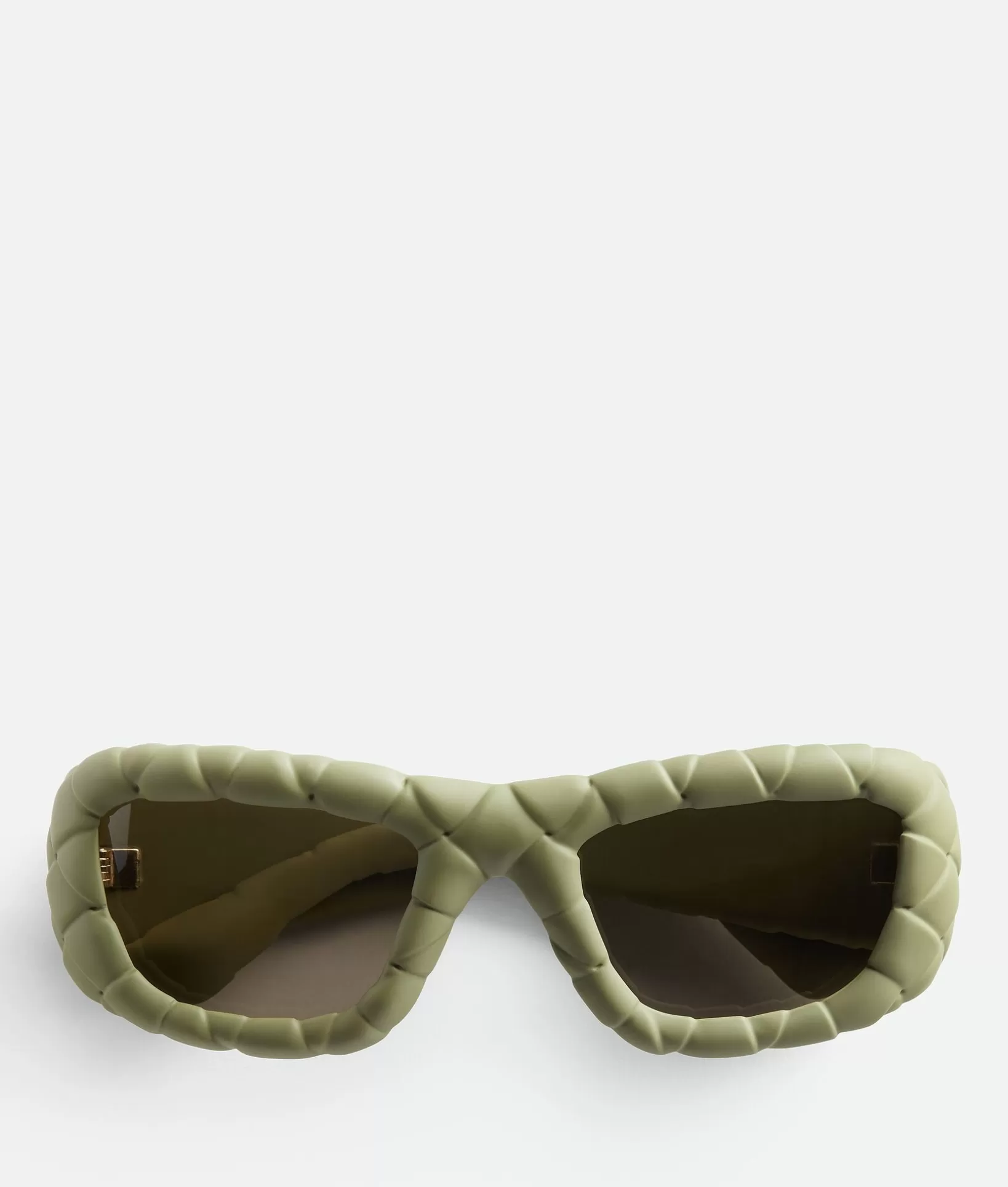 Sunglasses | Sunglasses>Bottega Veneta Intrecciato Rectangular Sunglasses Green/brown