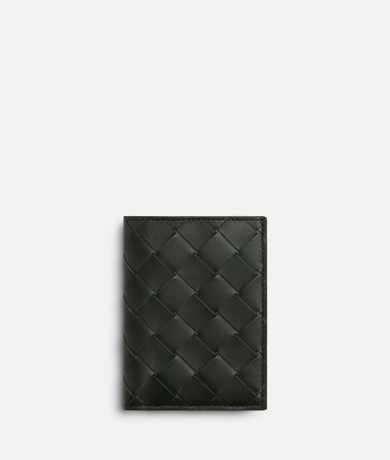 Card Cases>Bottega Veneta Intrecciato Slim Flap Card Case Dark green/ice/deep red/pineapple