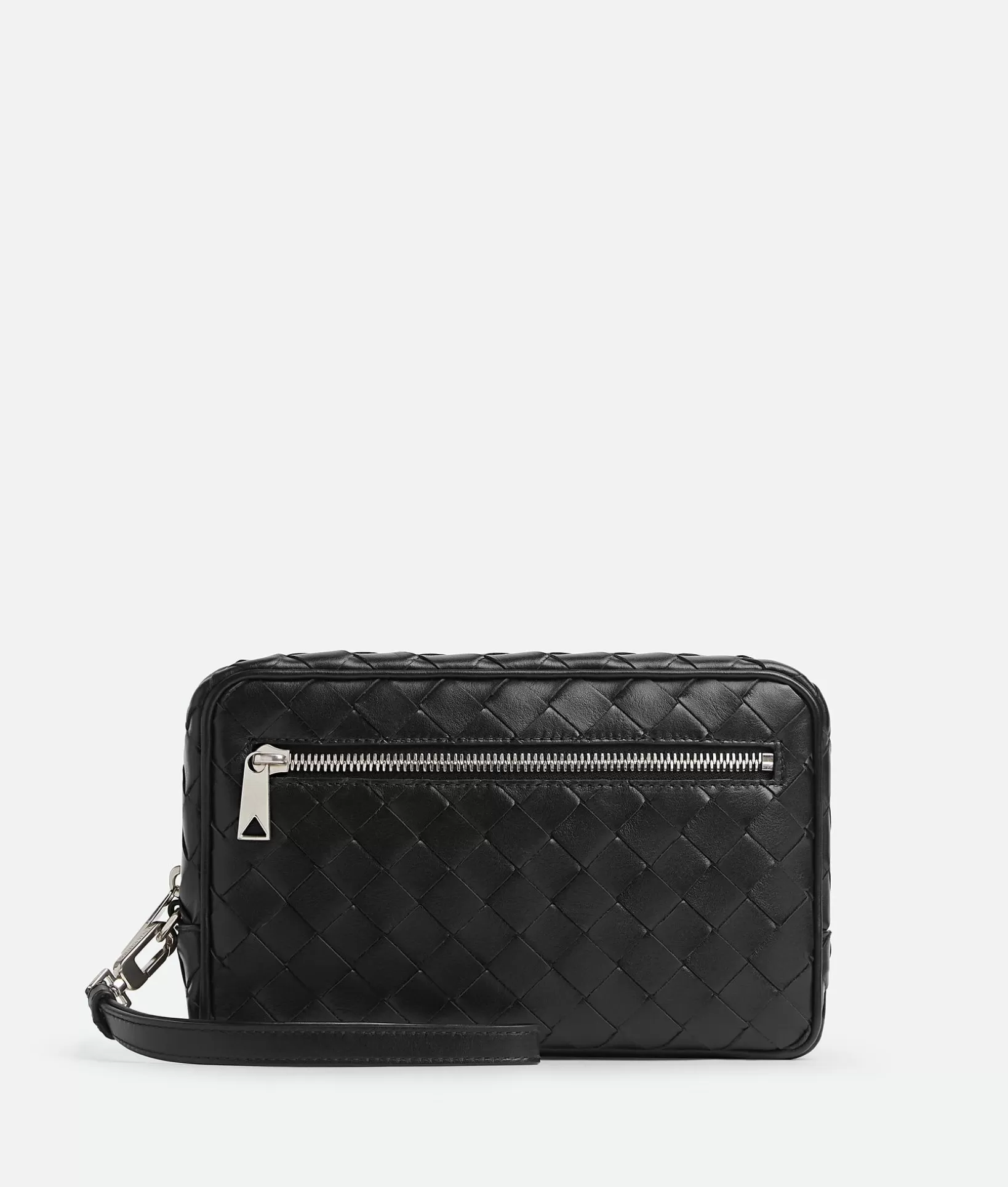 Pouches And Travel Accessories | Pouches And Travel Accessories>Bottega Veneta Intrecciato Small Pouch With Wristlet Black