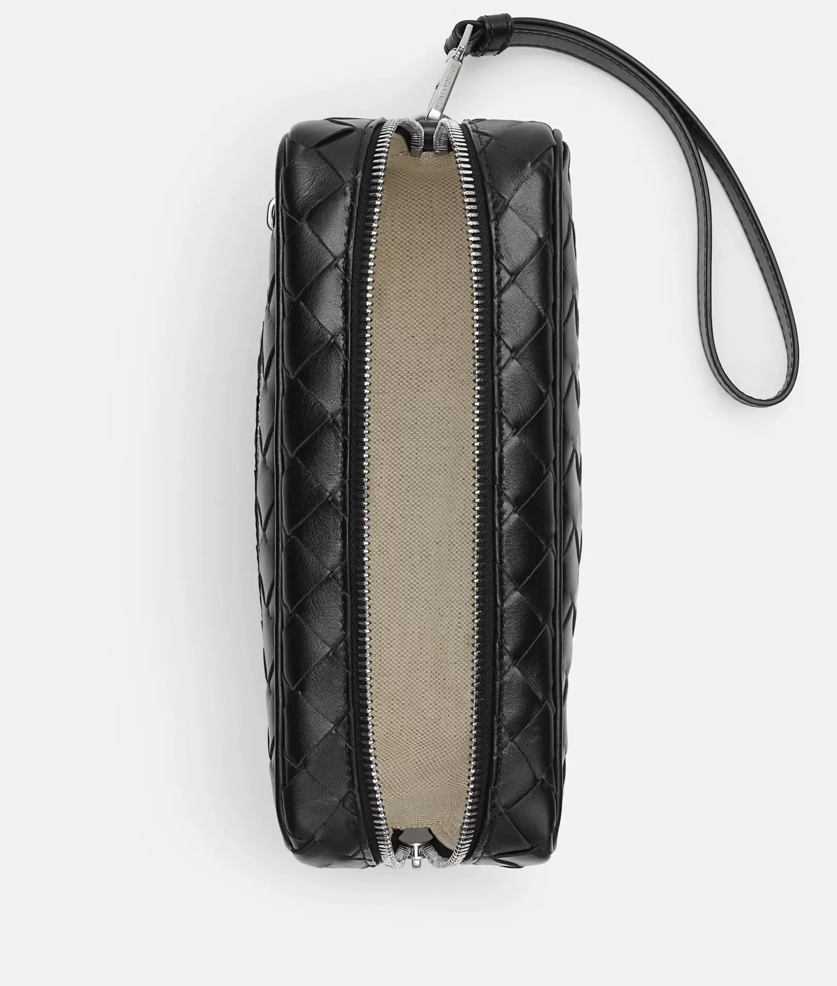 Pouches And Travel Accessories | Pouches And Travel Accessories>Bottega Veneta Intrecciato Small Pouch With Wristlet Black