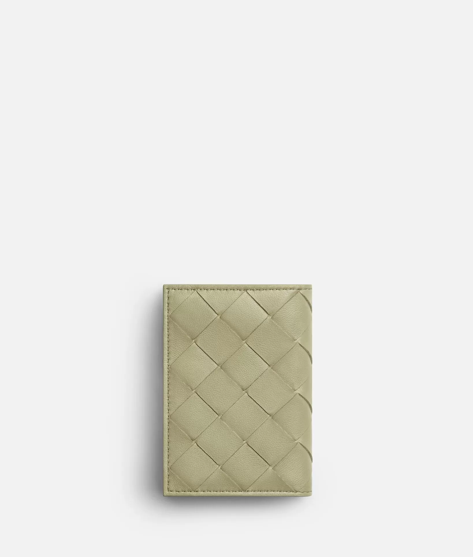 Small Wallets>Bottega Veneta Intrecciato Tiny Tri-Fold Wallet Travertine / New sauge