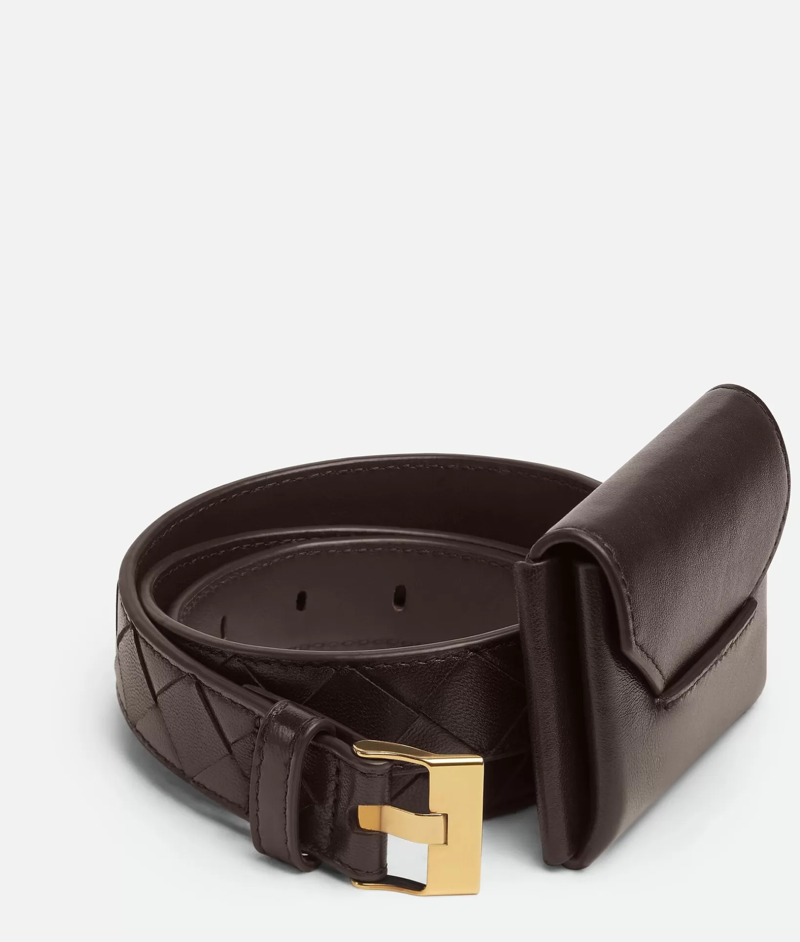 Belts>Bottega Veneta Intrecciato Watch Pocket Belt Fondant