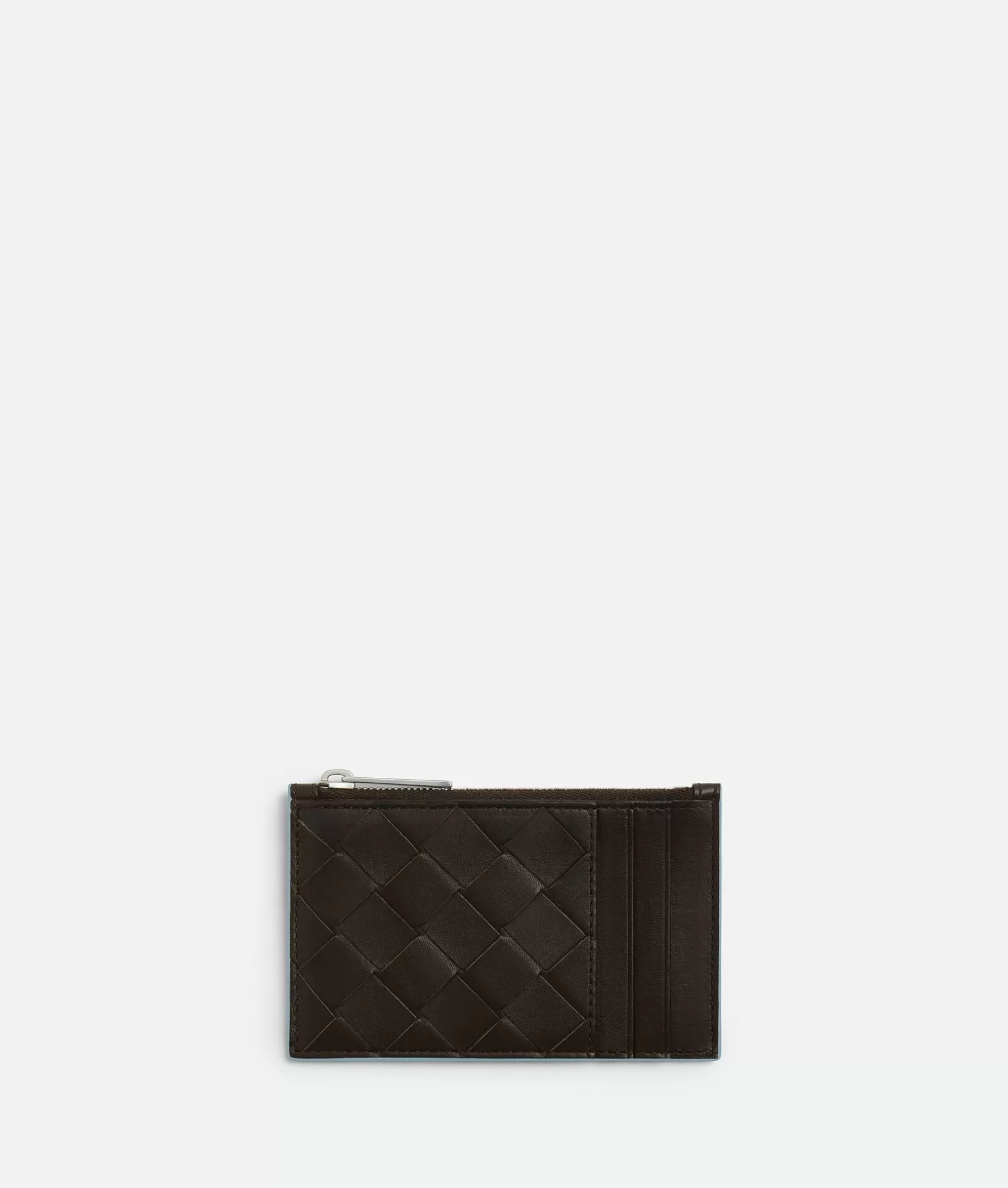 Card Cases>Bottega Veneta Intrecciato Zippered Card Case Fondant/ice