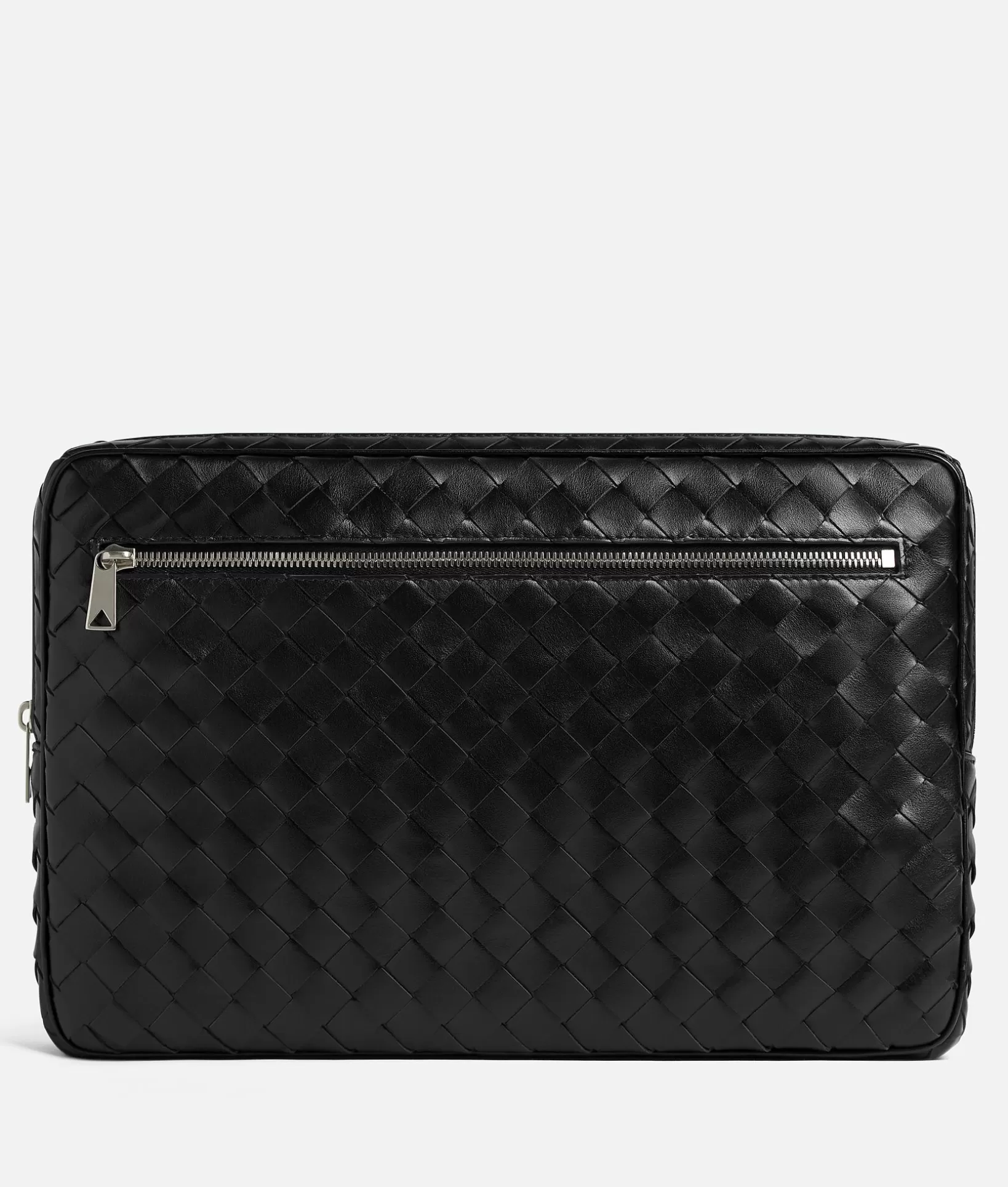 Pouches | Pouches And Travel Accessories>Bottega Veneta Intrecciato Zippered Laptop Sleeve Black