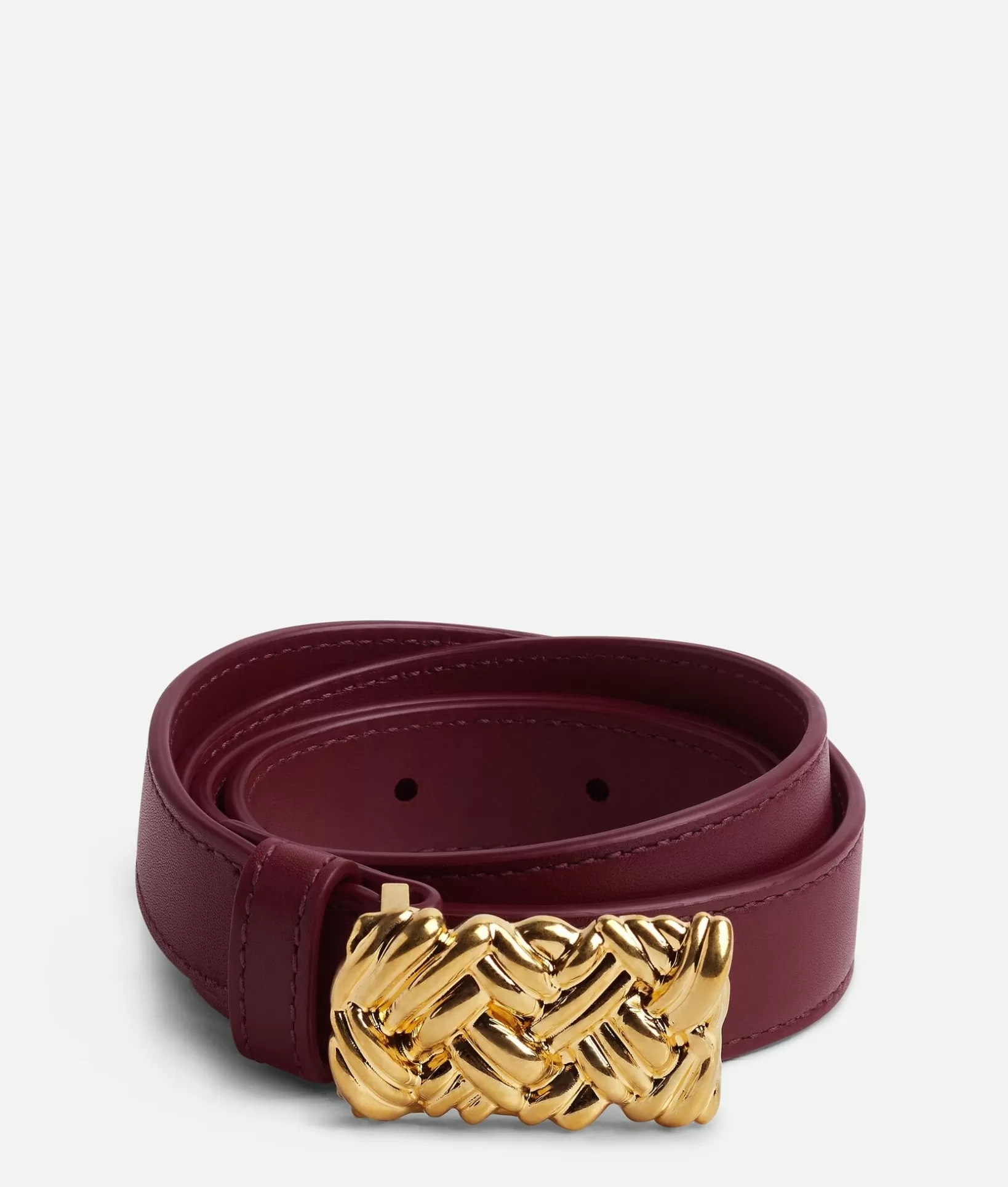 Belts>Bottega Veneta Intreccio Belt Barolo