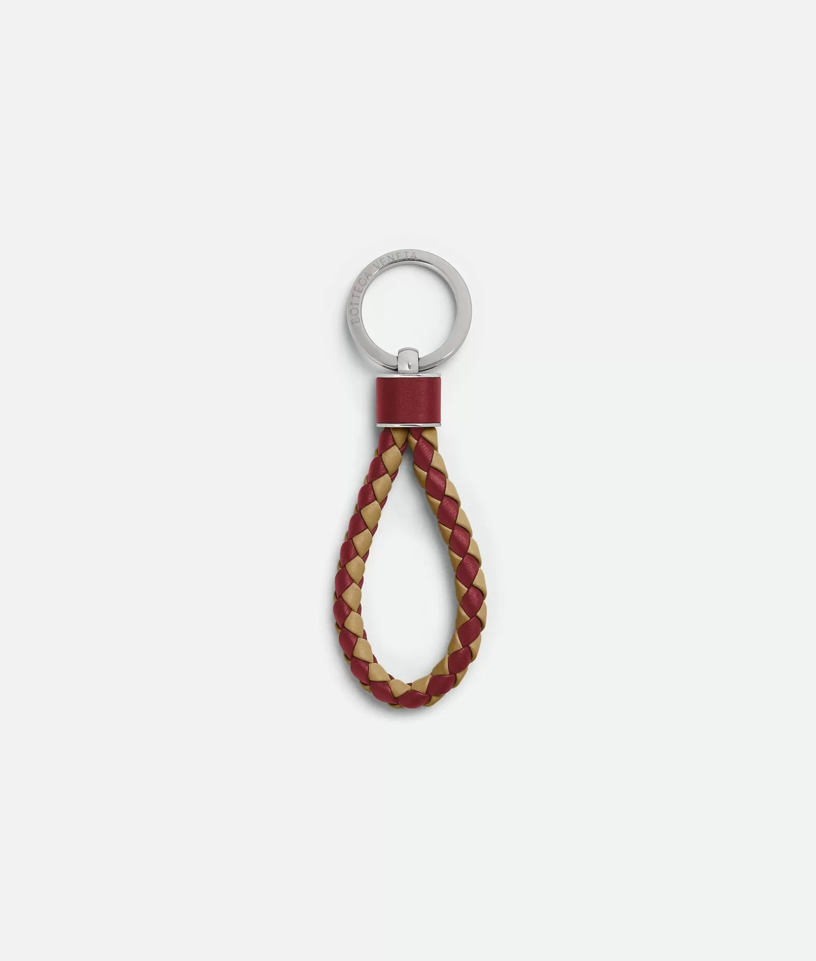 Key Rings | Key Rings>Bottega Veneta Intreccio Key Ring Ambra/dark praline