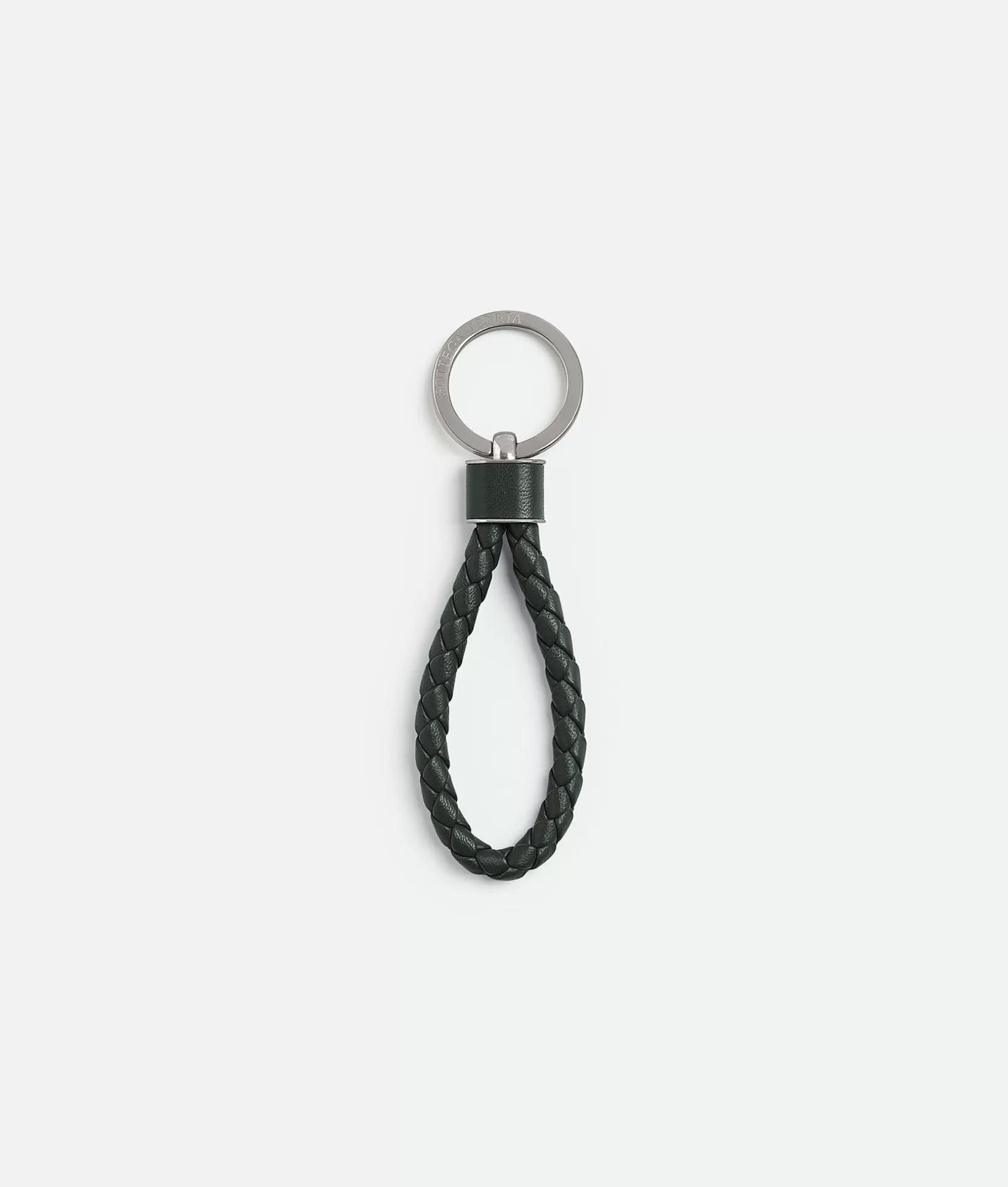 Key Rings>Bottega Veneta Intreccio Key Ring Dark green