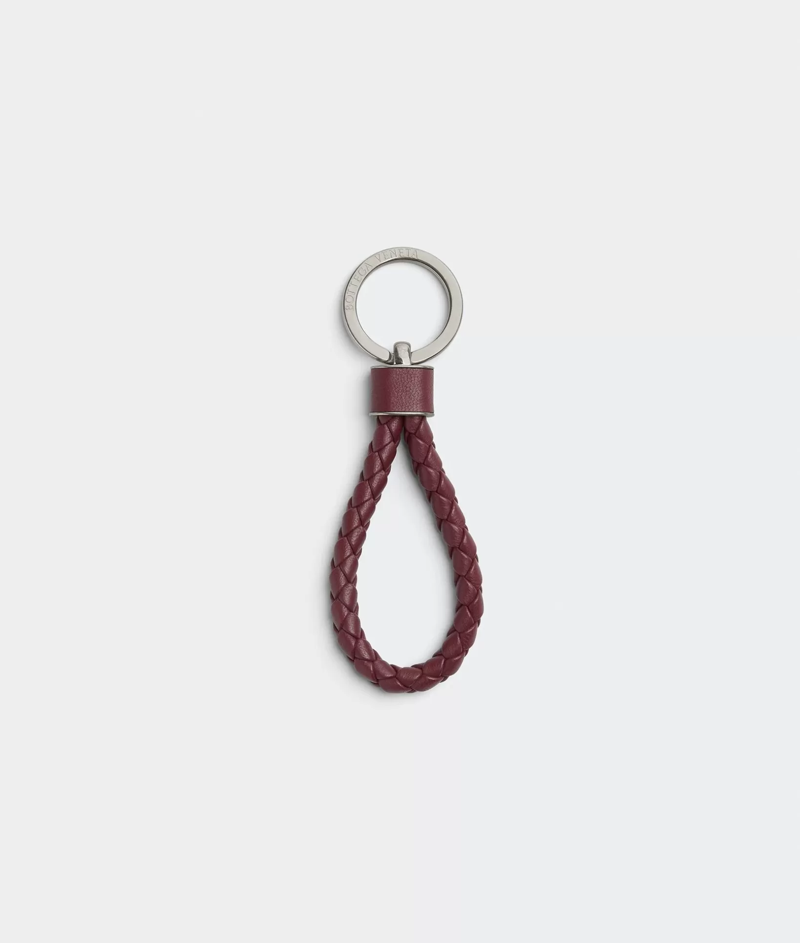 Key Rings>Bottega Veneta Intreccio Key Ring Barolo