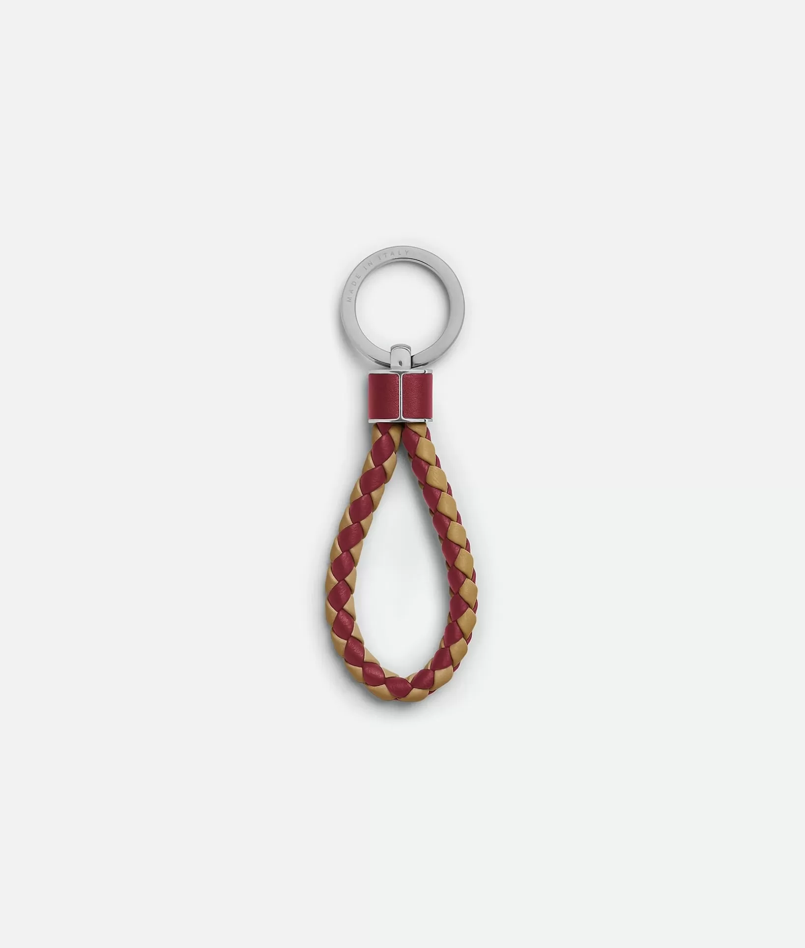 Key Rings | Key Rings>Bottega Veneta Intreccio Key Ring Ambra/dark praline