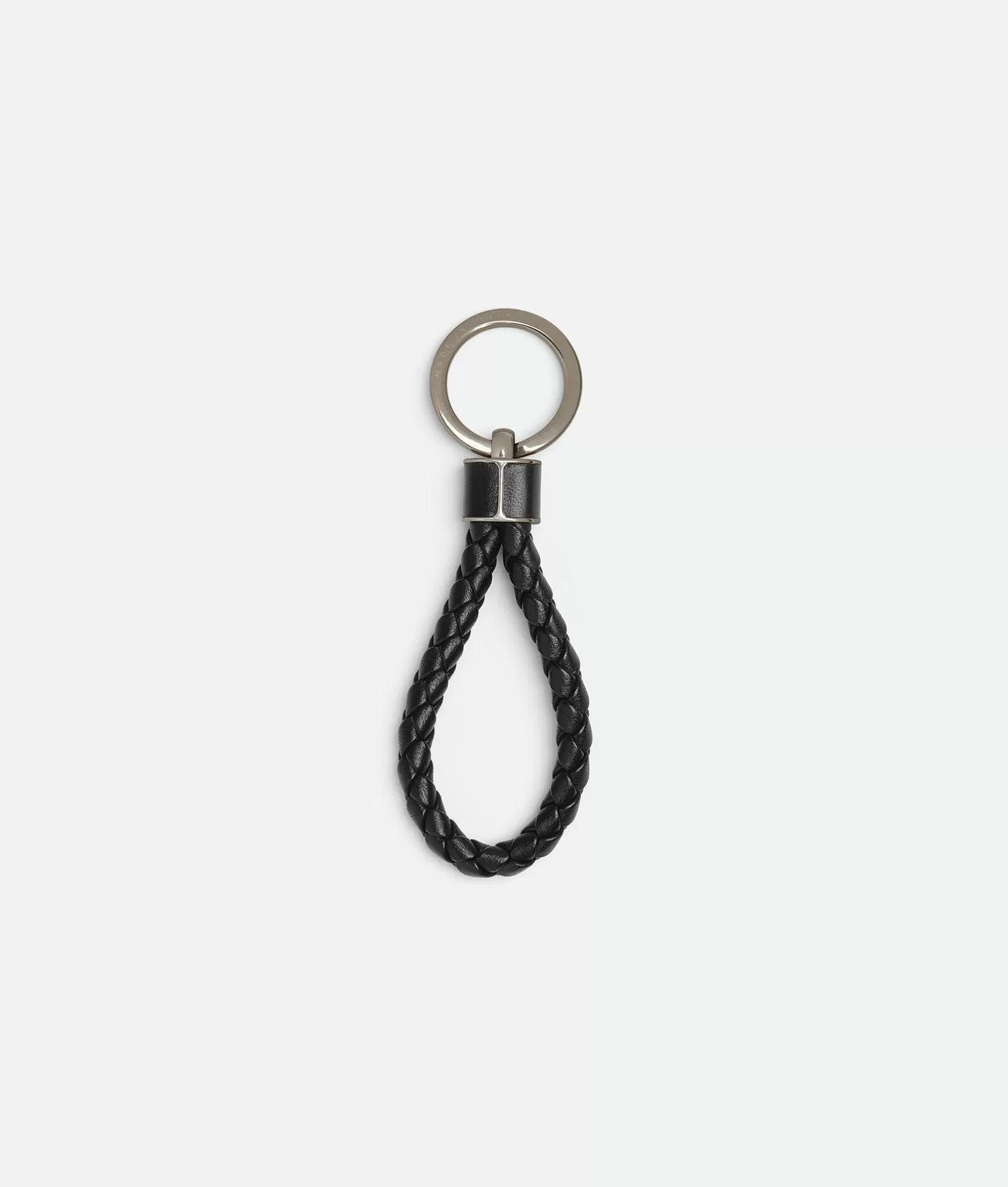 Key Rings>Bottega Veneta Intreccio Key Ring Black