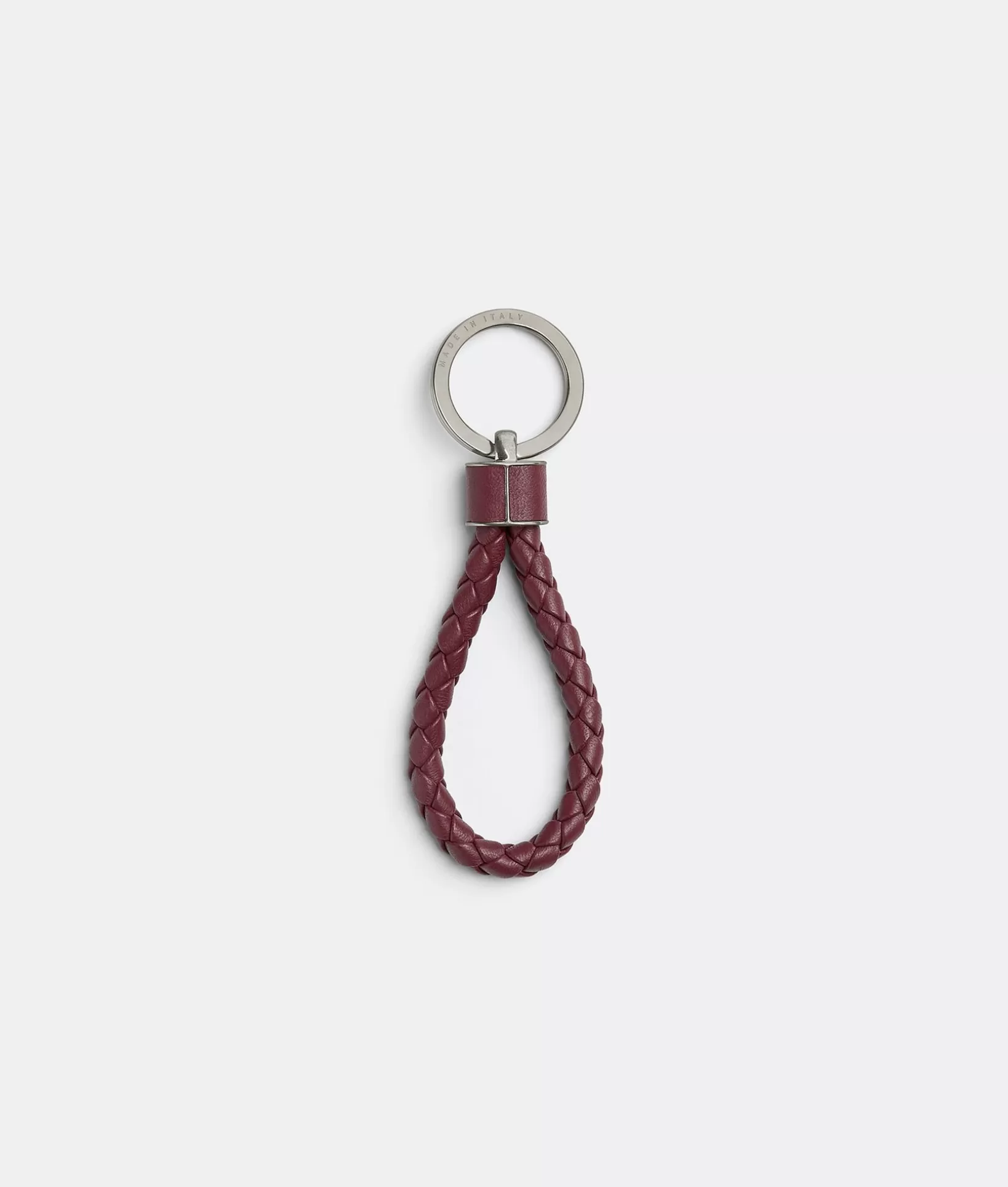 Key Rings>Bottega Veneta Intreccio Key Ring Barolo