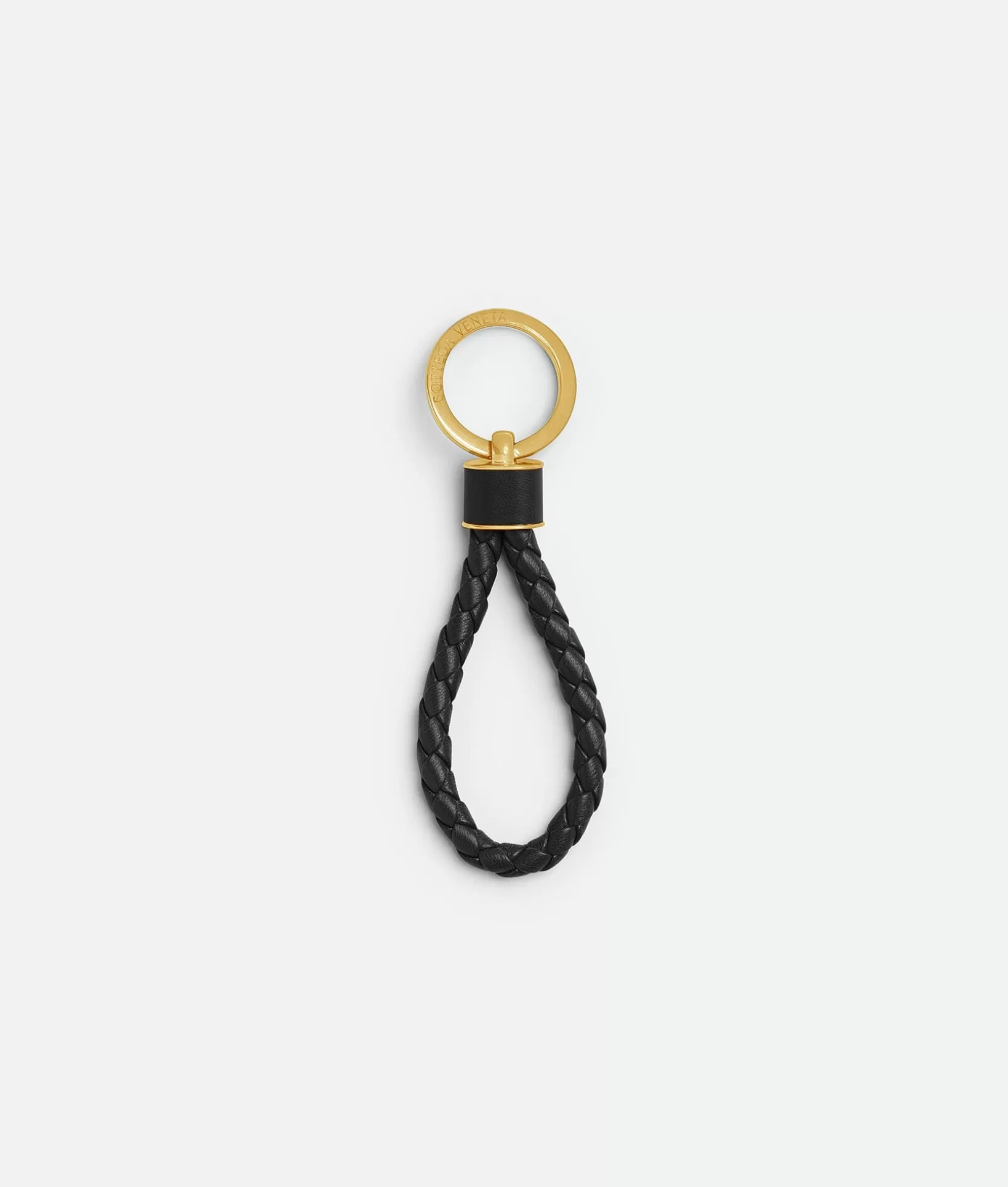 Key Rings>Bottega Veneta Intreccio Keyring Black