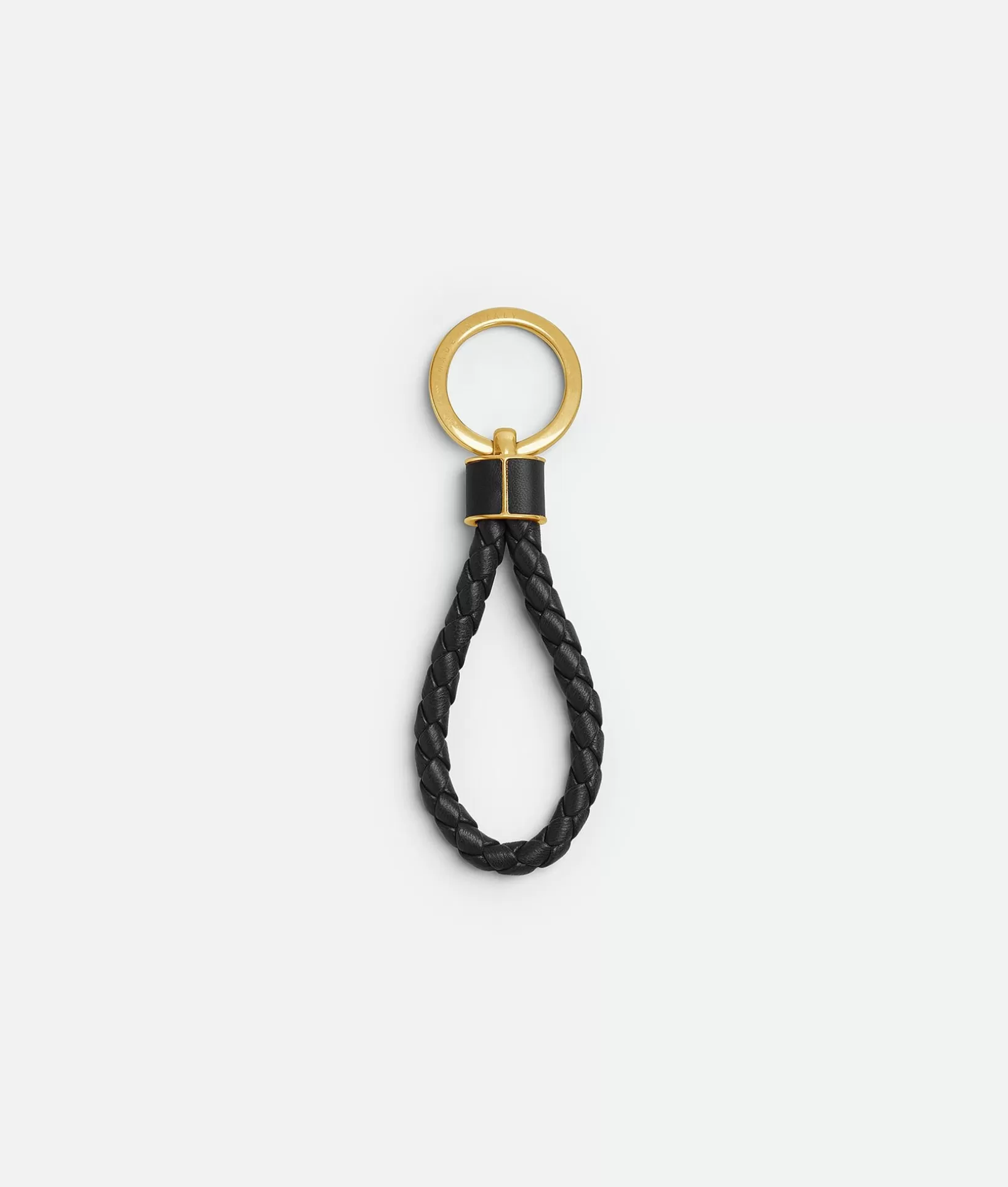 Key Rings>Bottega Veneta Intreccio Keyring Black