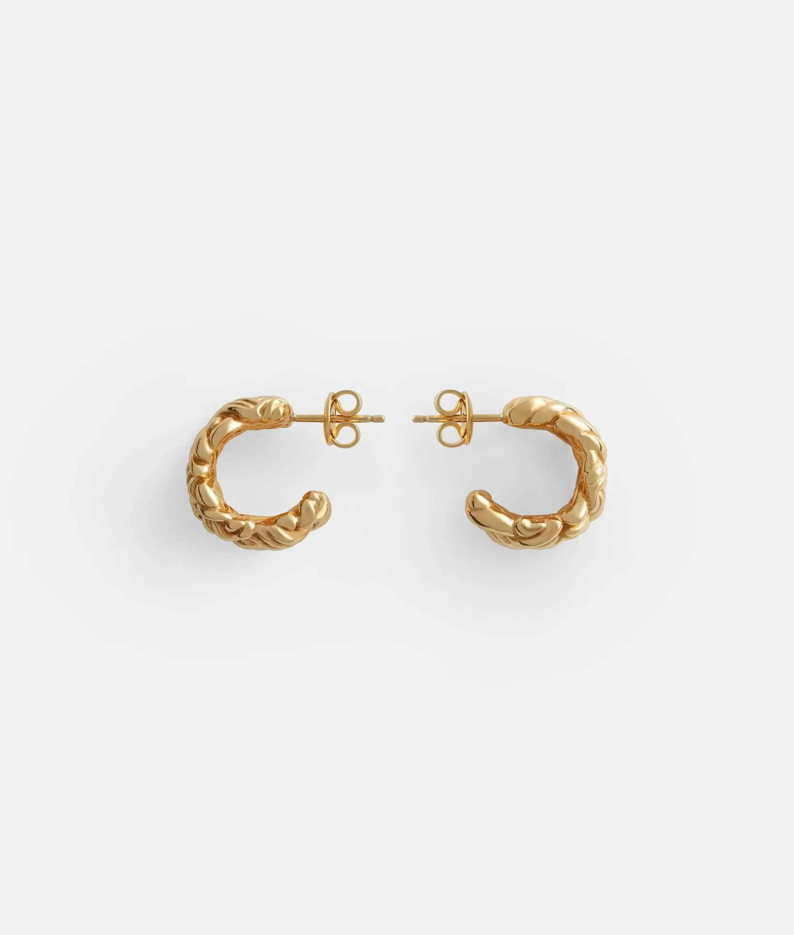 Earrings>Bottega Veneta Intreccio Large Earrings Yellow gold