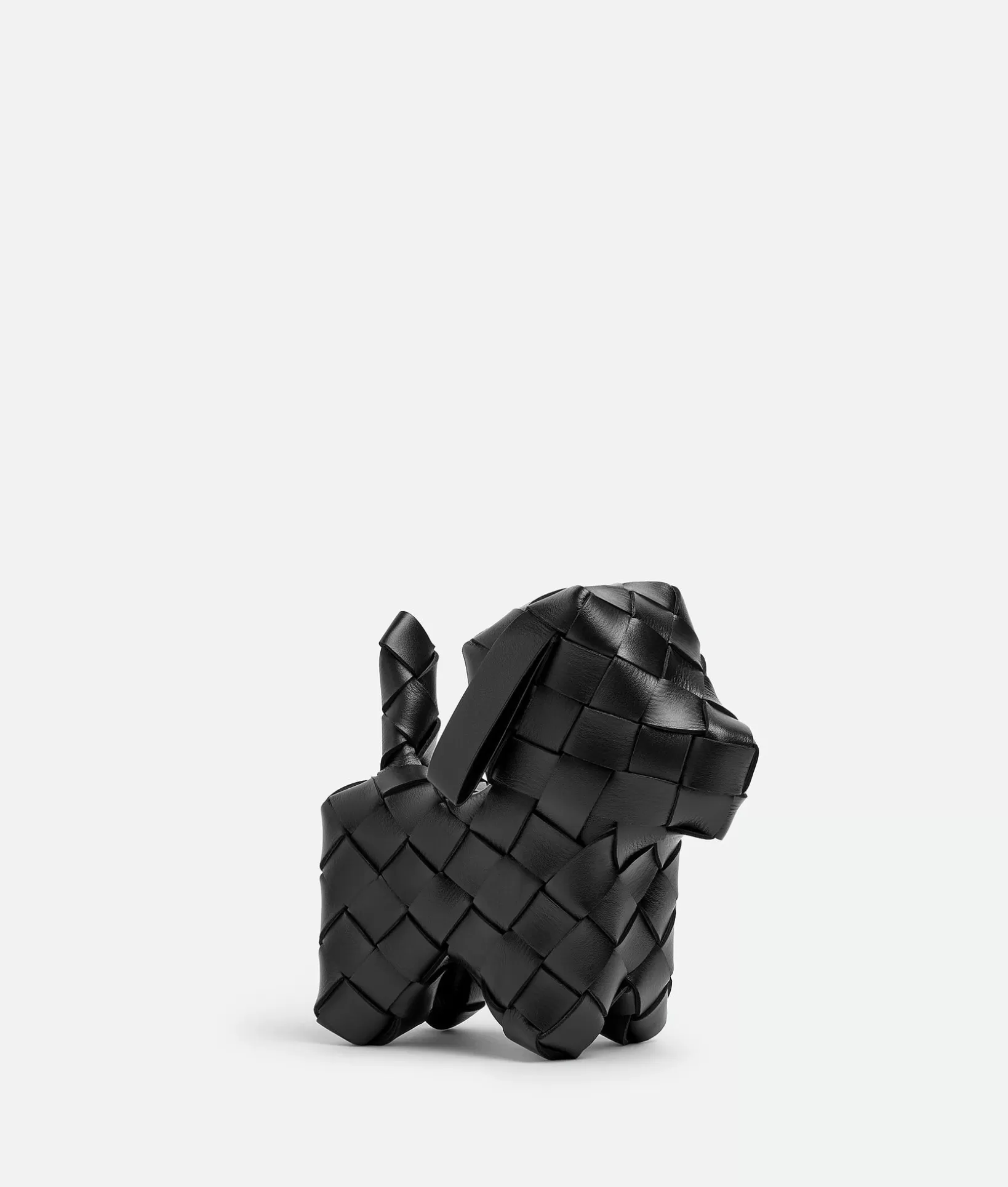 Leather Accessories>Bottega Veneta Intreccio Nappa Dog Black