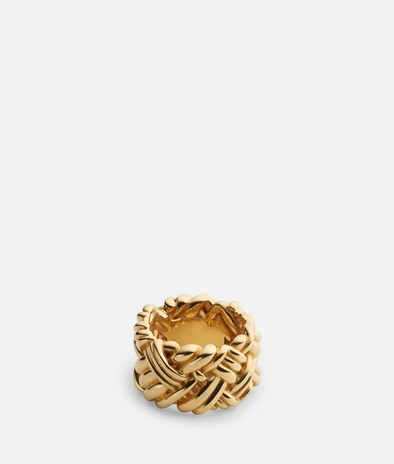 Rings>Bottega Veneta Intreccio Ring Yellow gold