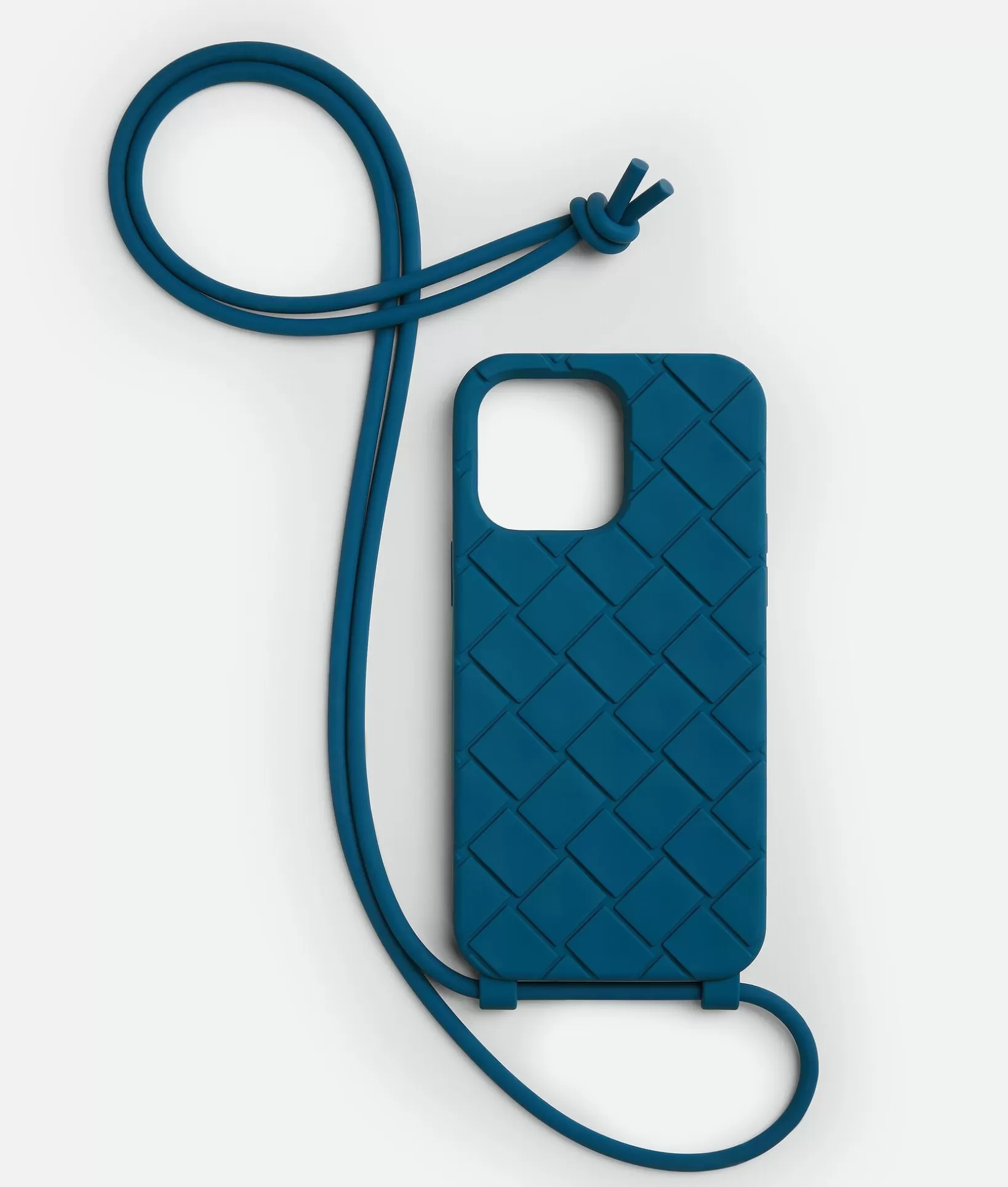 Tech>Bottega Veneta IPhone 14 Pro Max Case On Strap Deep pacific