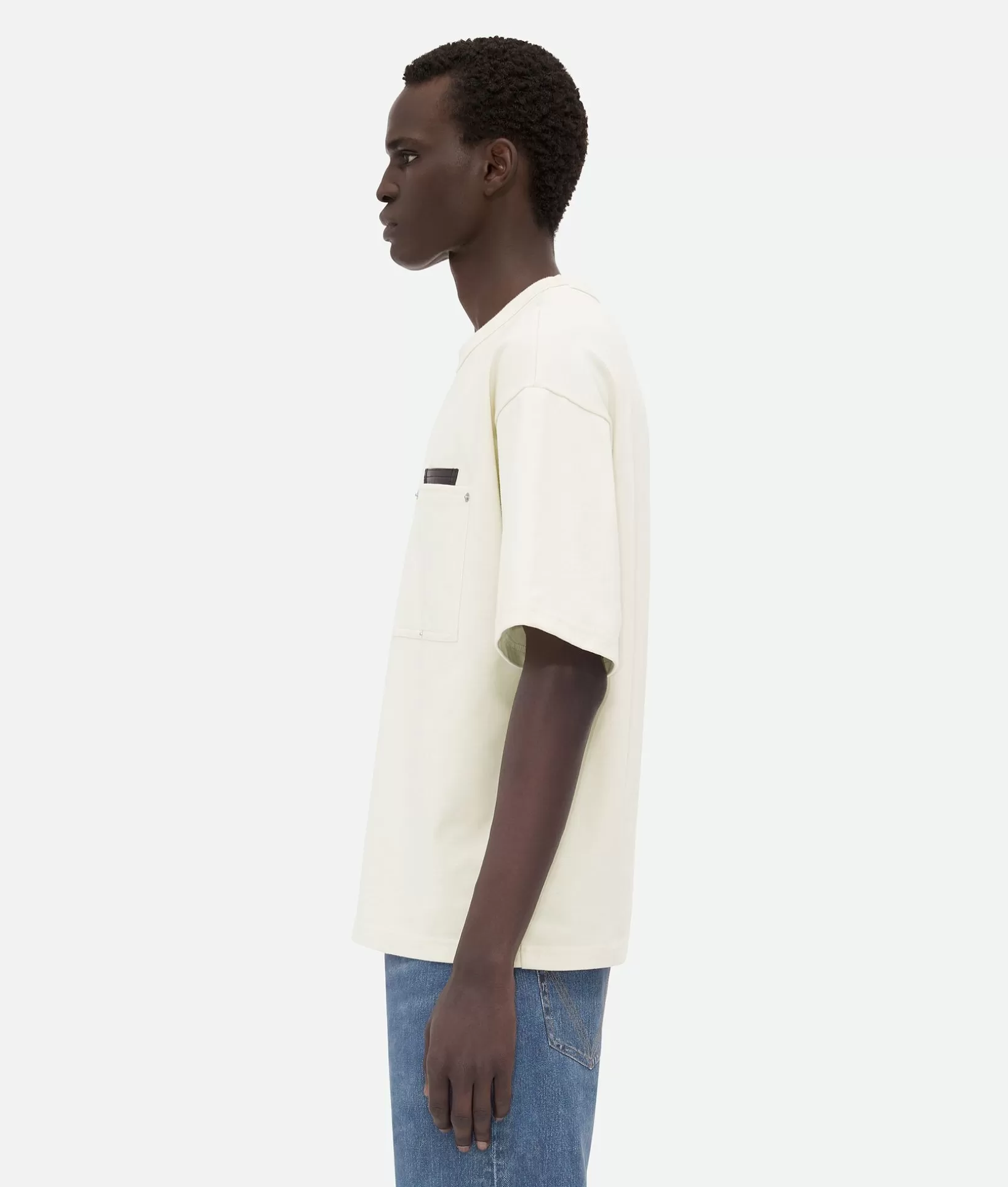 T-Shirts>Bottega Veneta Japanese Jersey T-Shirt Soap