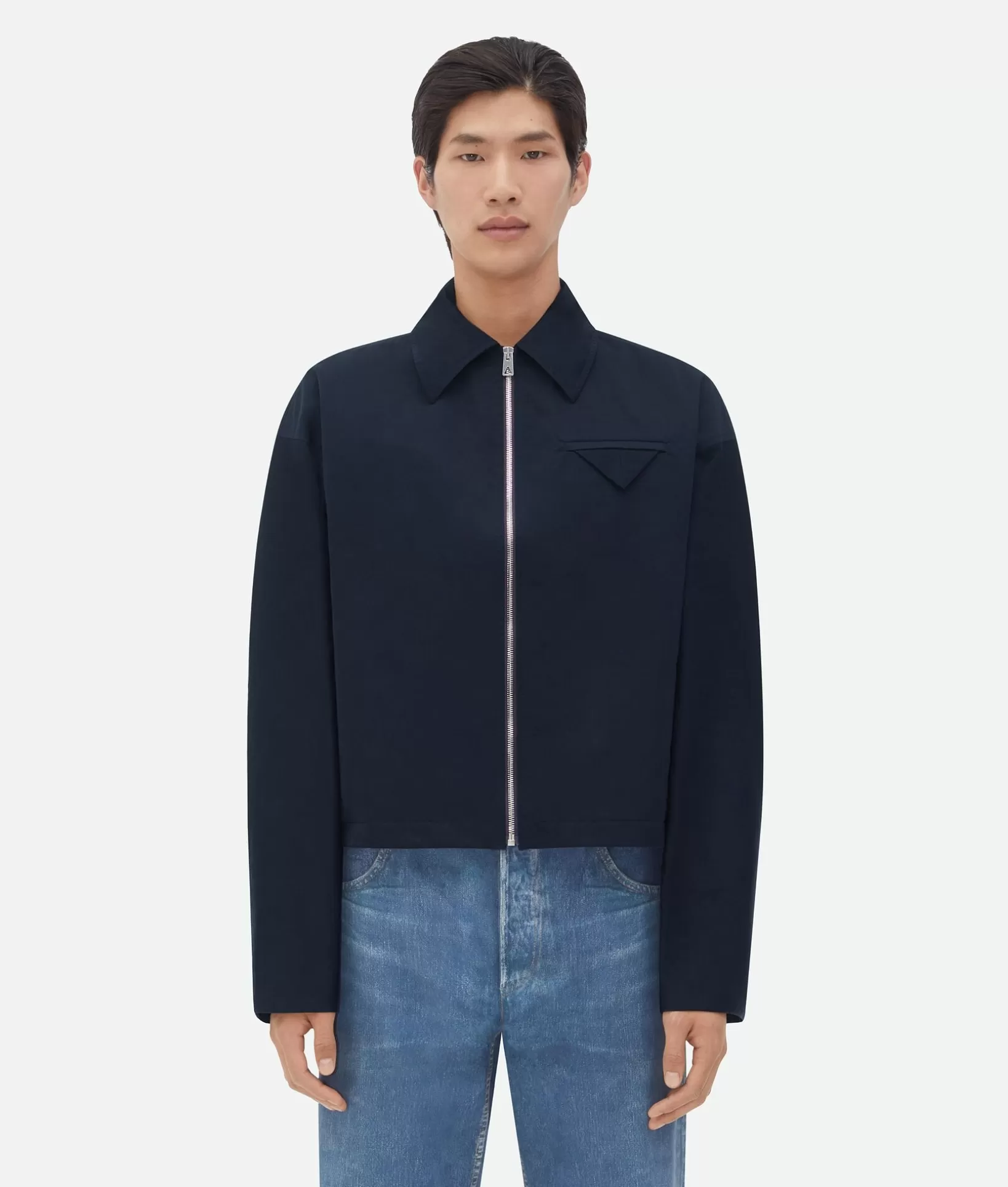 Jackets>Bottega Veneta Kimono Tech Nylon Jacket Dark navy