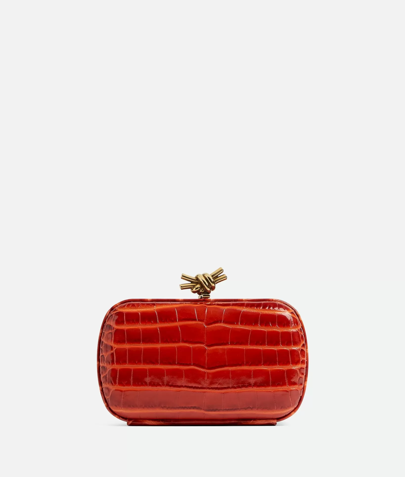 Clutch>Bottega Veneta Knot Bitter orange