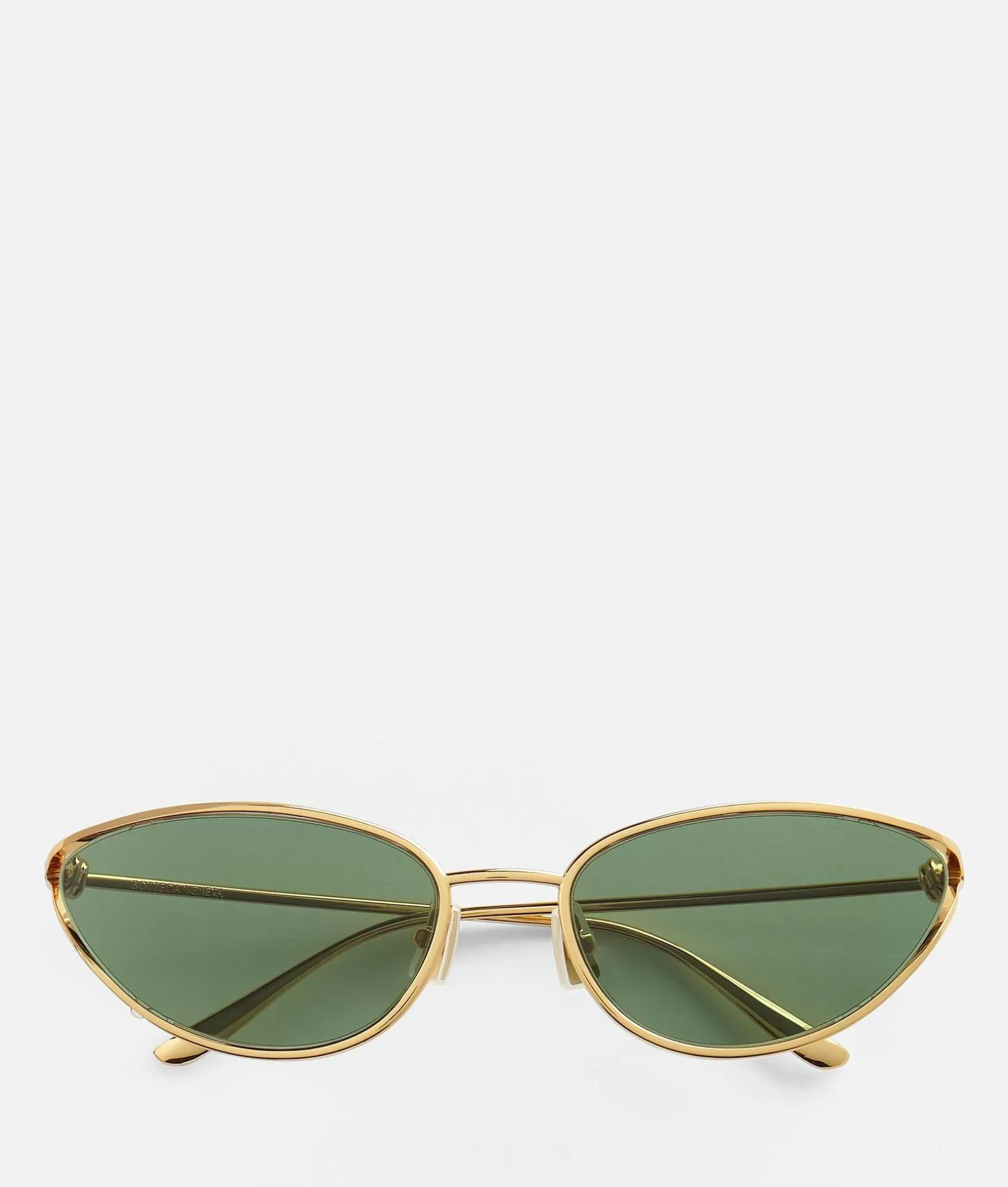 Sunglasses | Sunglasses>Bottega Veneta Knot Cat Eye Sunglasses Gold/green