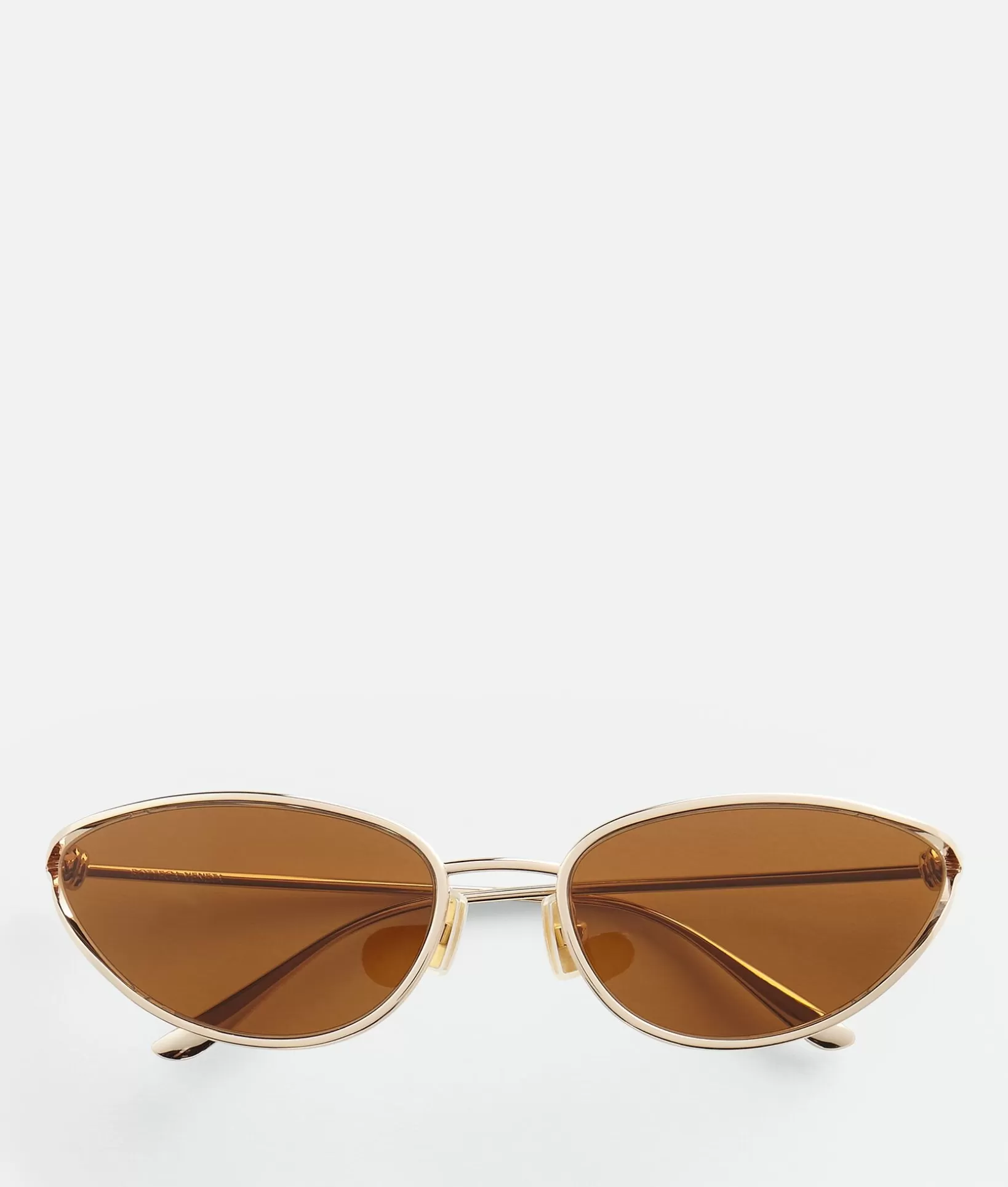 Sunglasses | Sunglasses>Bottega Veneta Knot Cat Eye Sunglasses Gold/brown