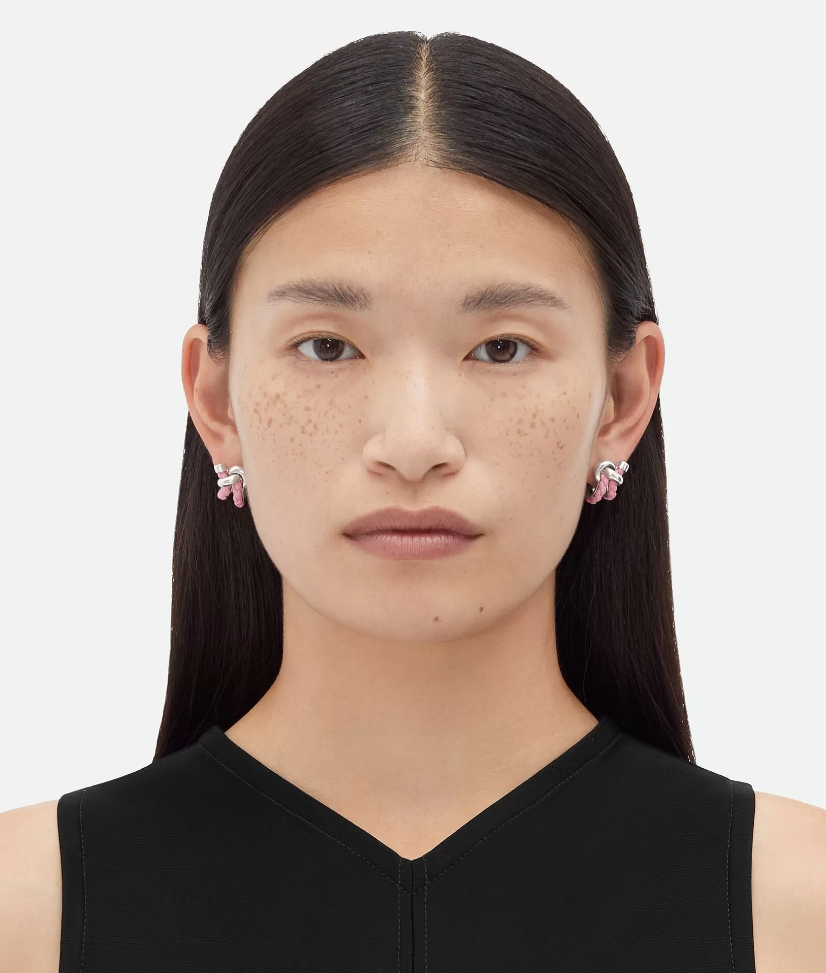 Earrings>Bottega Veneta Knot Hoop Earrings Ribbon