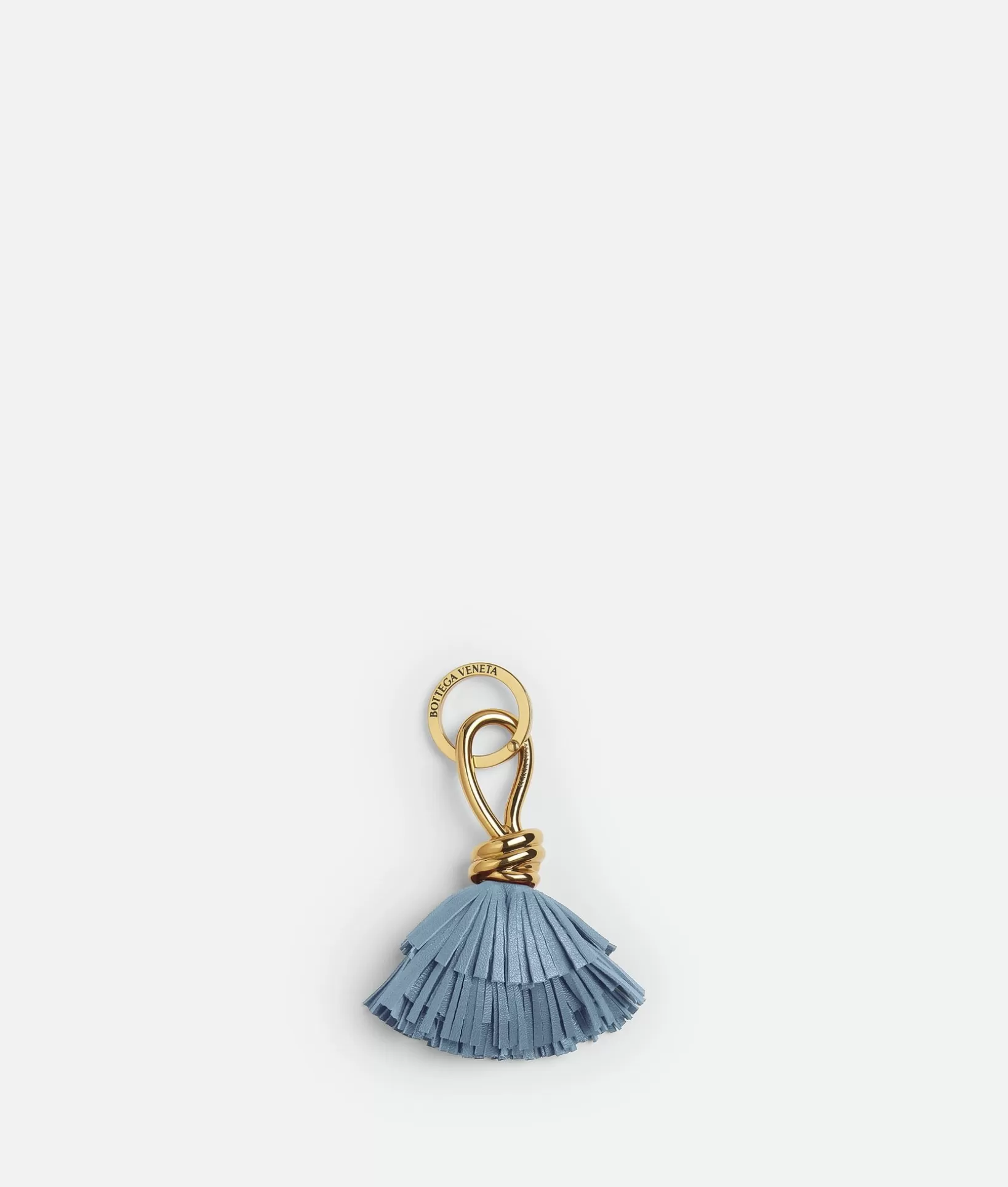 Key Rings>Bottega Veneta Knot Pompom Key Ring Ice