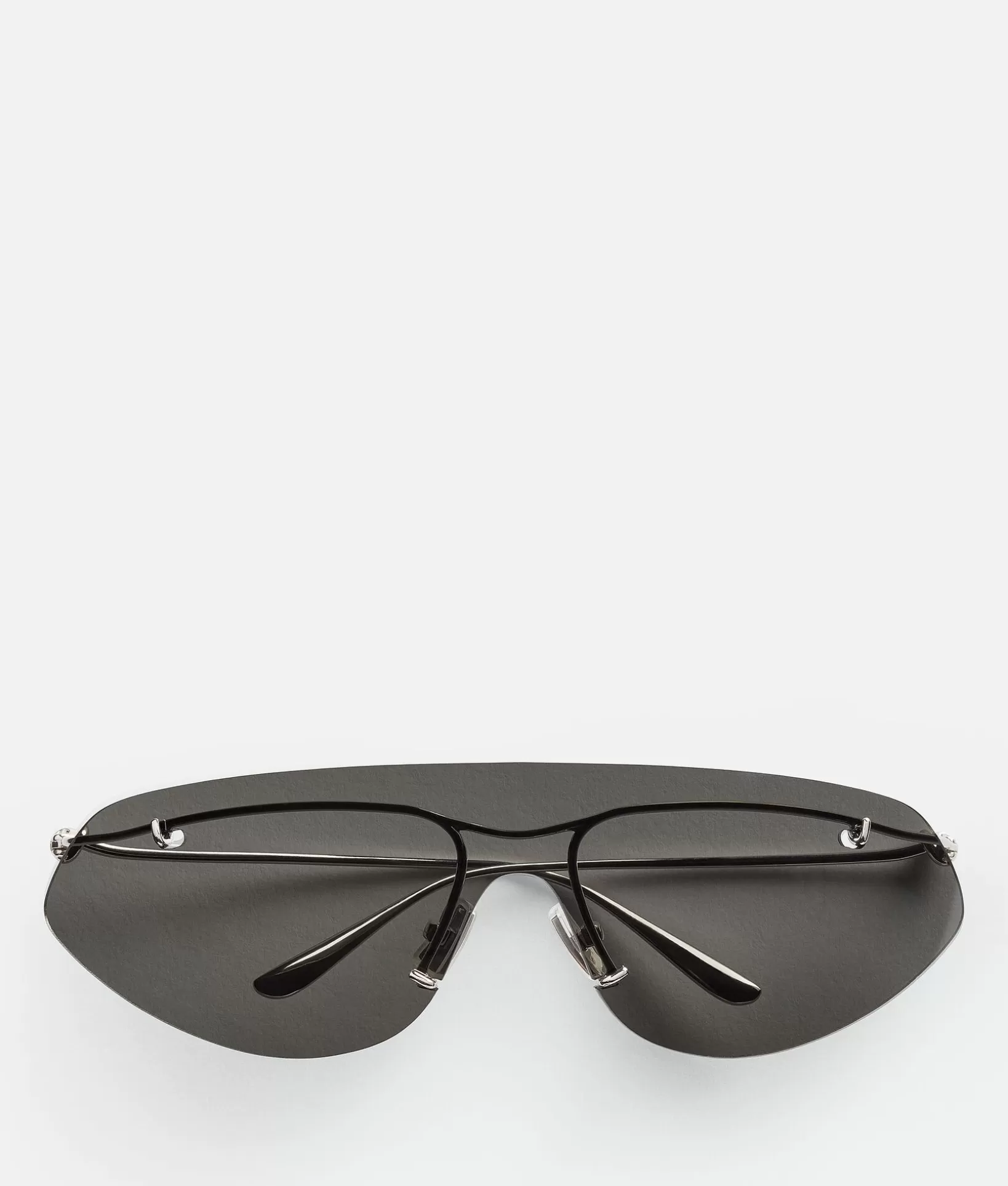 Sunglasses | Sunglasses>Bottega Veneta Knot Shield Sunglasses Silver/grey