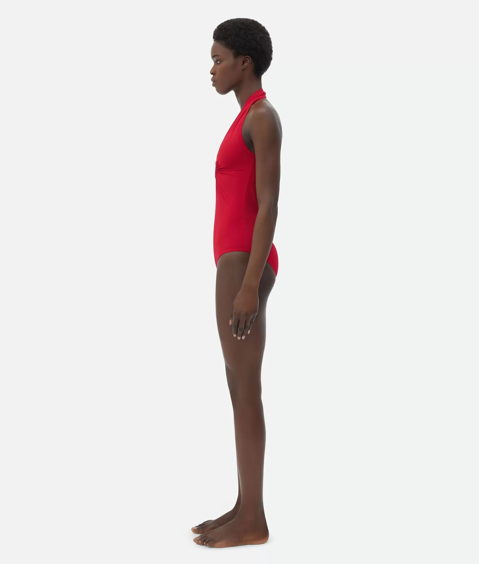 Swimwear>Bottega Veneta Knot Stretch Nylon Swimsuit Vernis