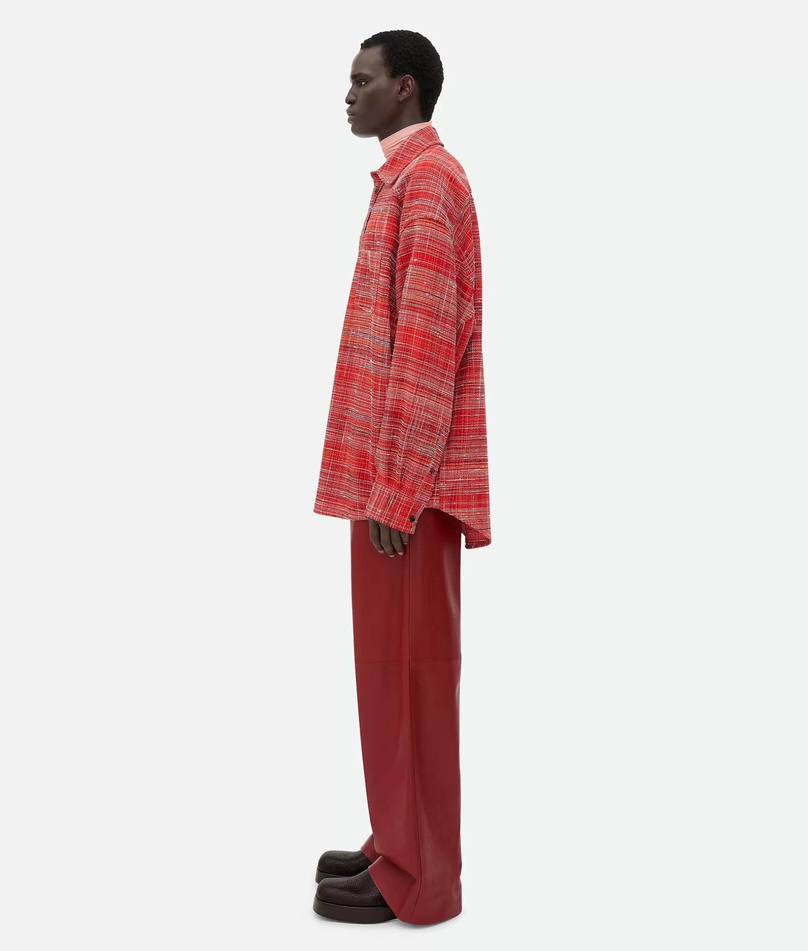 Shirts>Bottega Veneta Knotted Viscose Shirt Red/multicolour