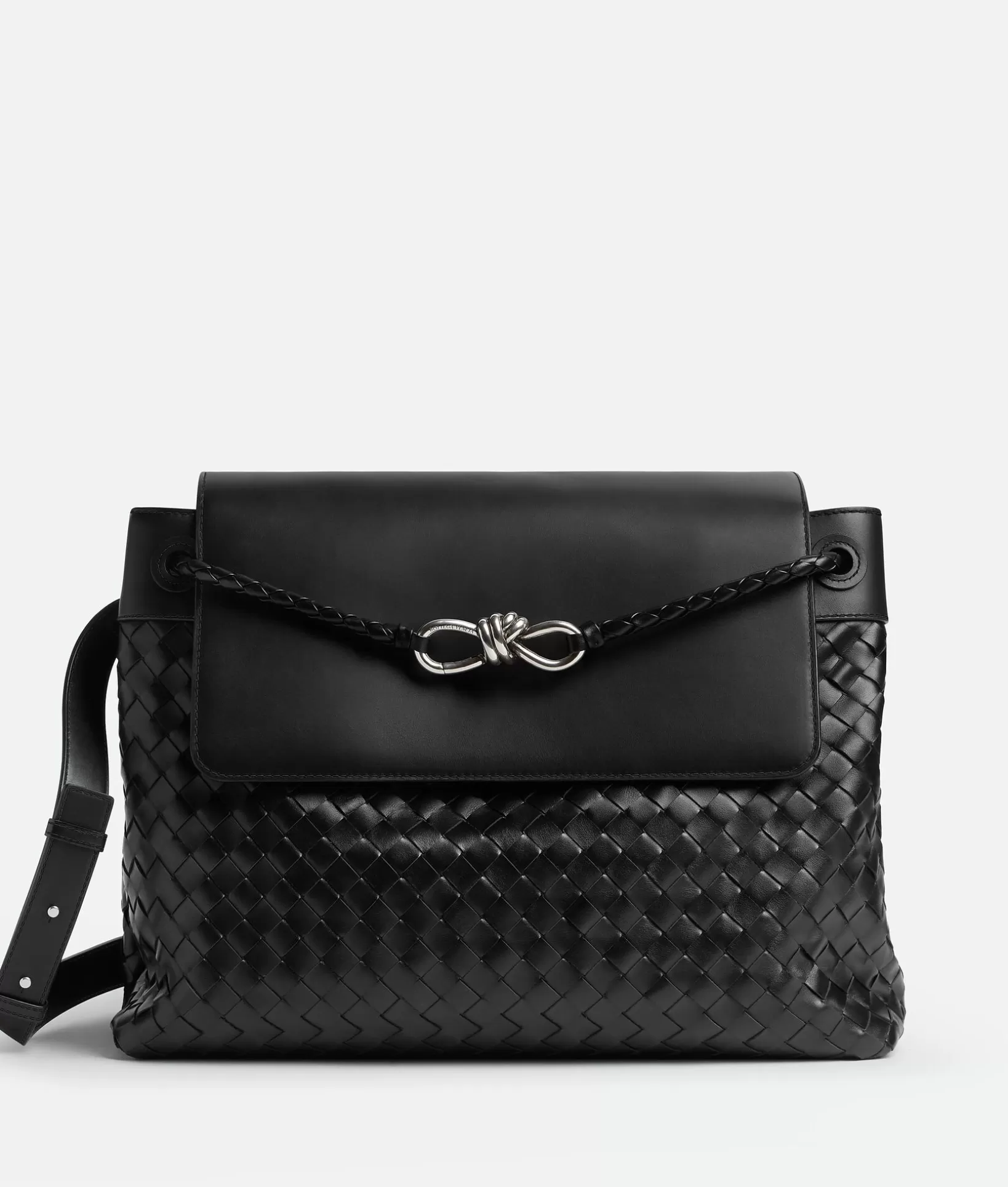 Travel Bags | Shopper>Bottega Veneta Large Andiamo Messenger Black