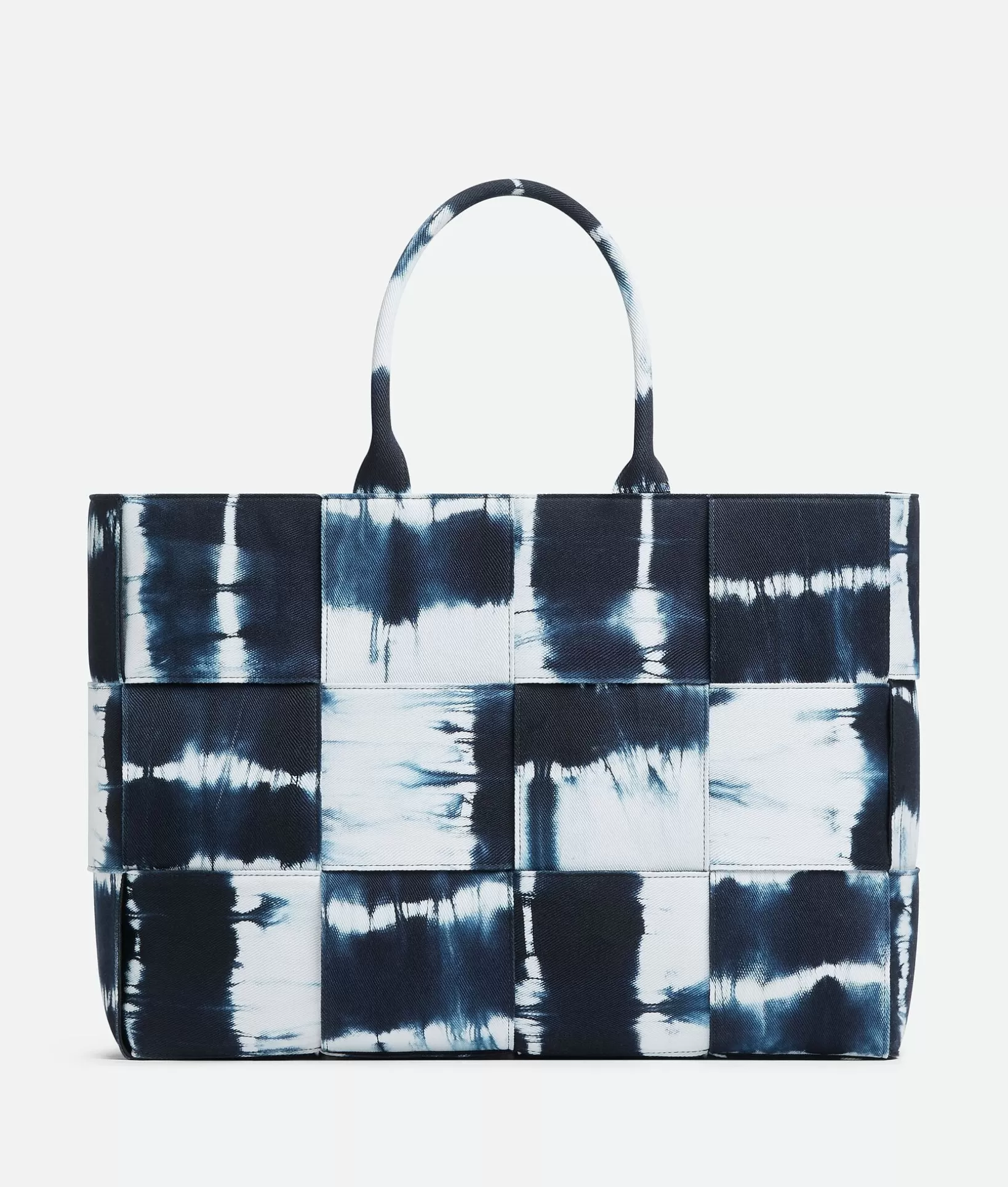 Shopper>Bottega Veneta Large Arco Tote Bag Navy/white