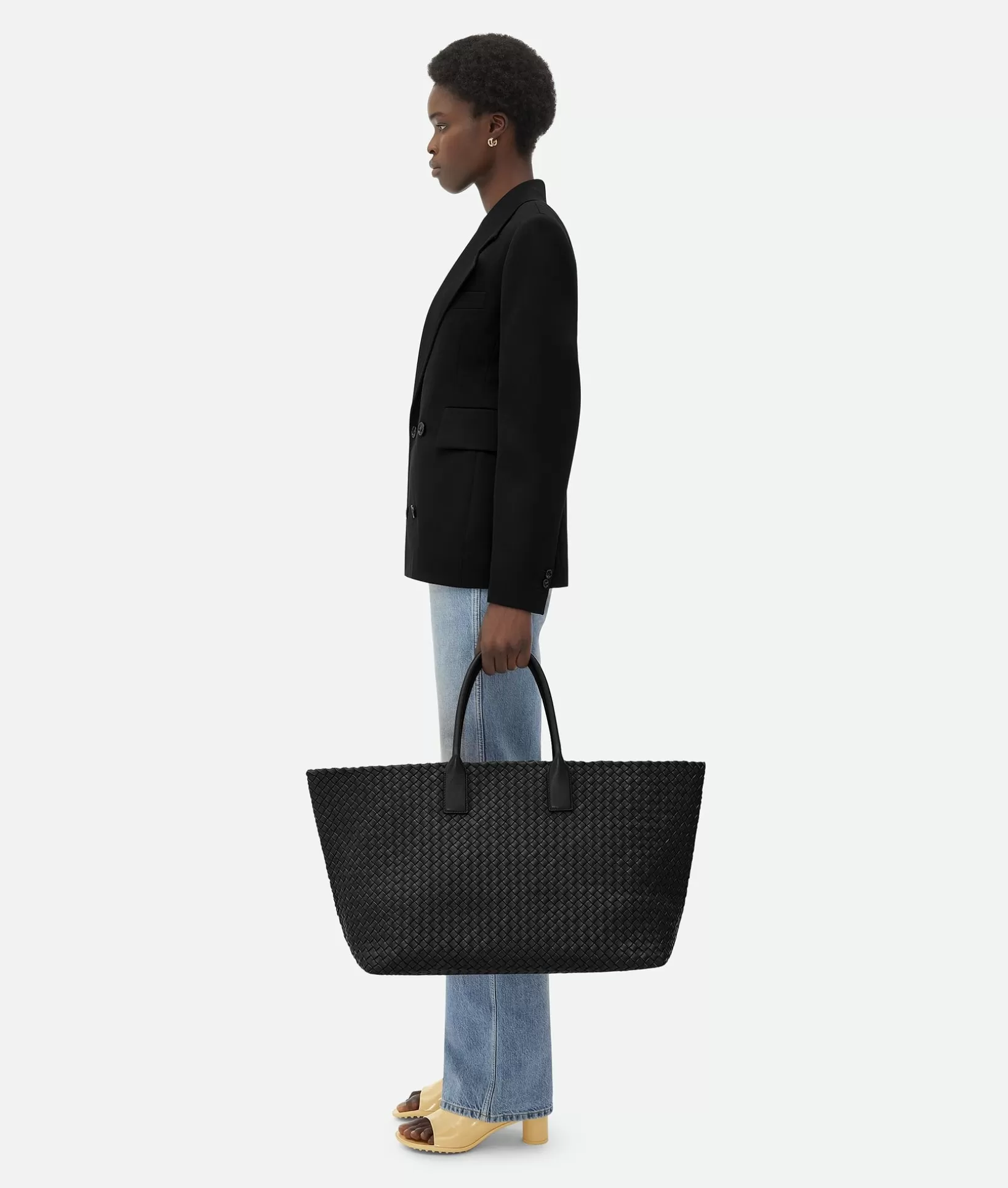 Shopper>Bottega Veneta Large Cabat Black