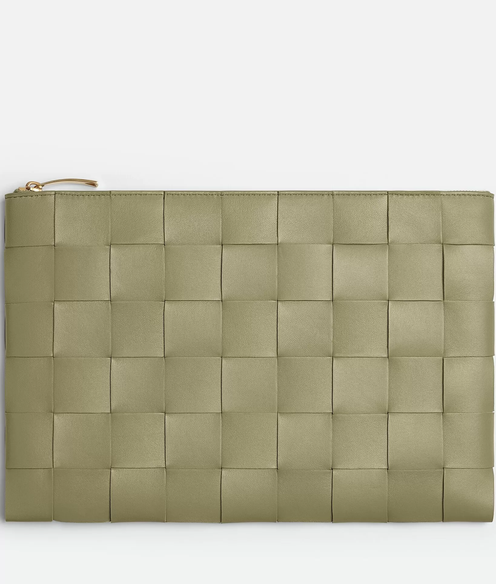 Pouches>Bottega Veneta Large Cassette Flat Pouch Travertine