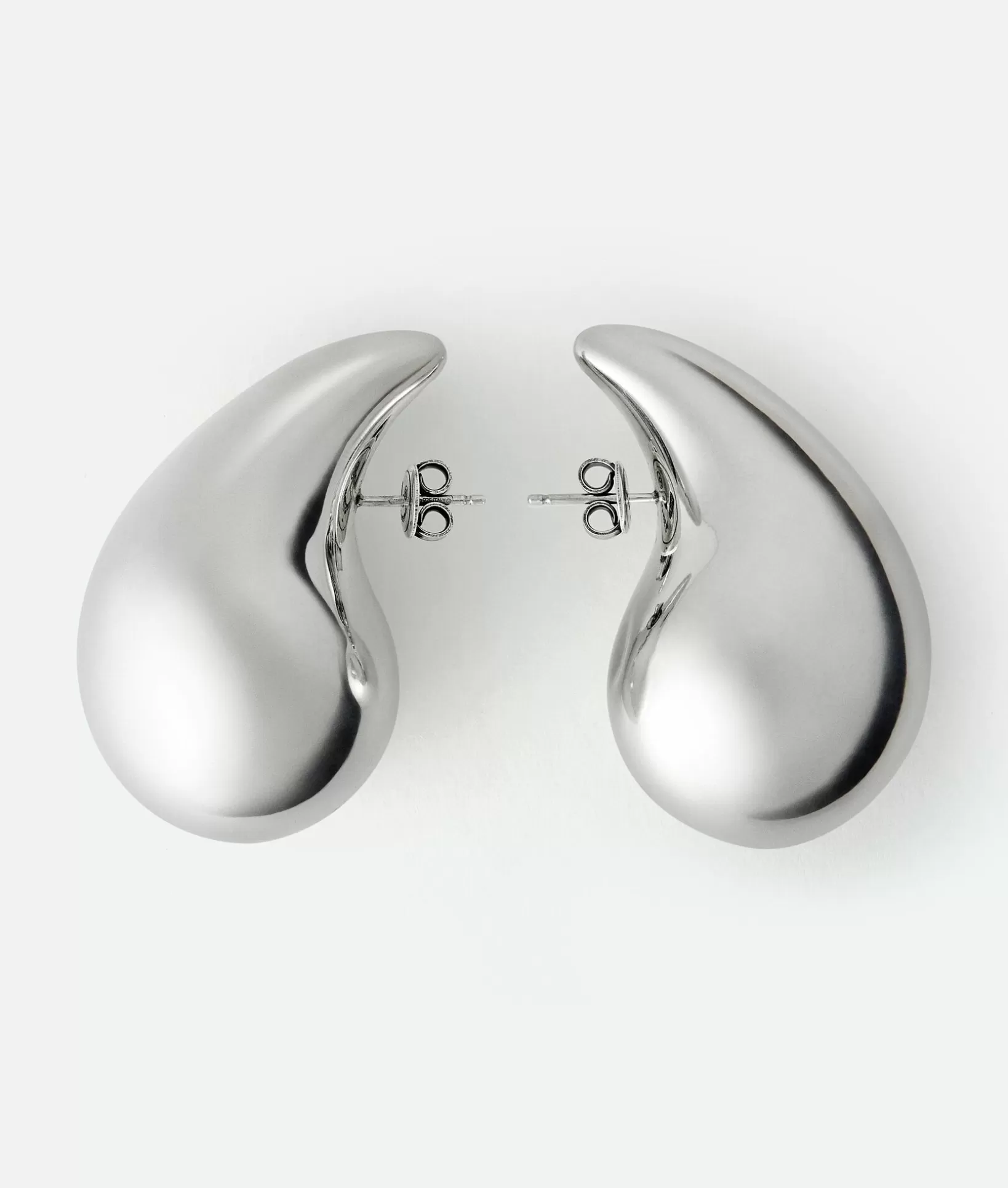 Earrings>Bottega Veneta Large Drop Earrings Silver