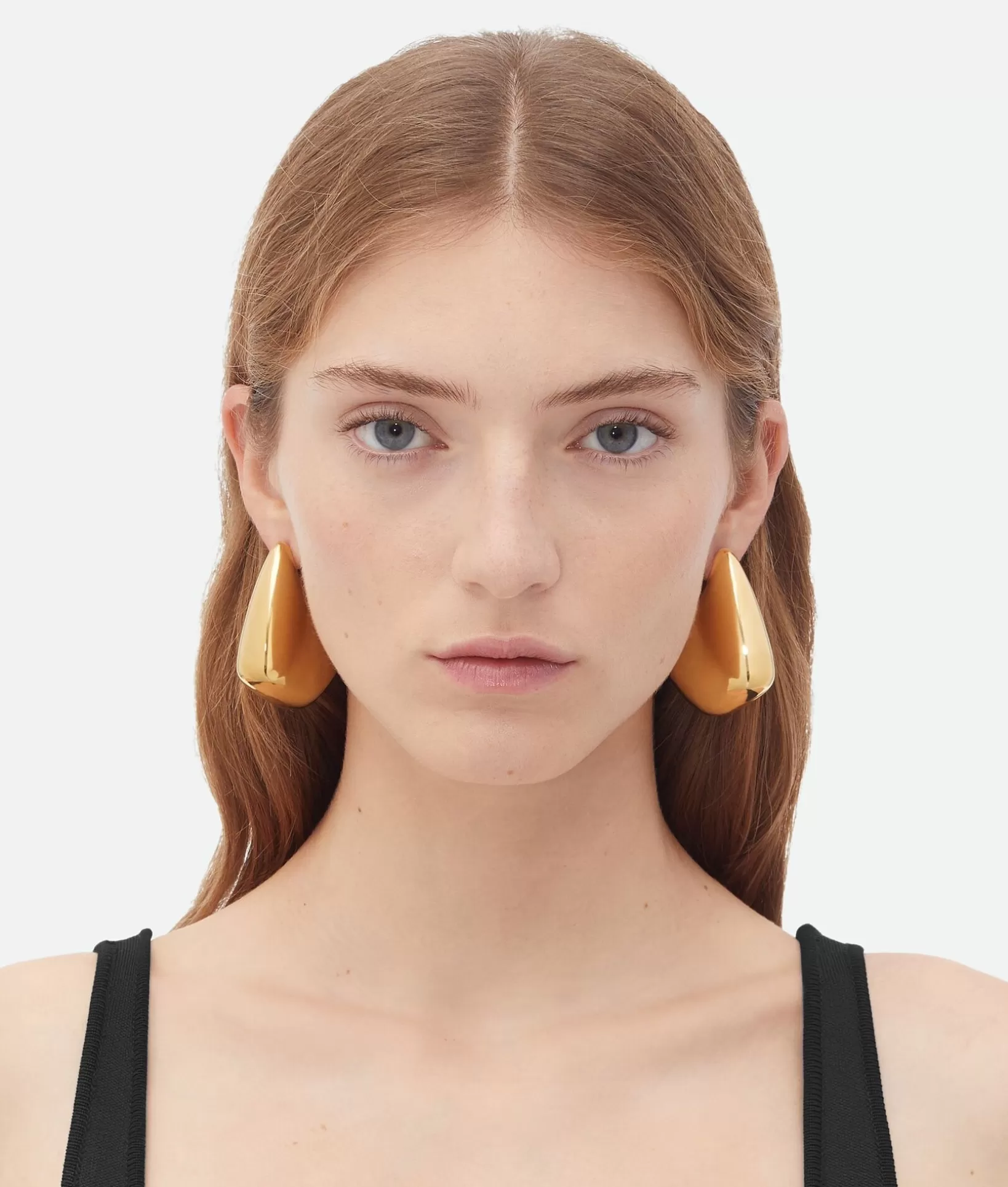 Earrings>Bottega Veneta Large Fin Earrings Yellow gold