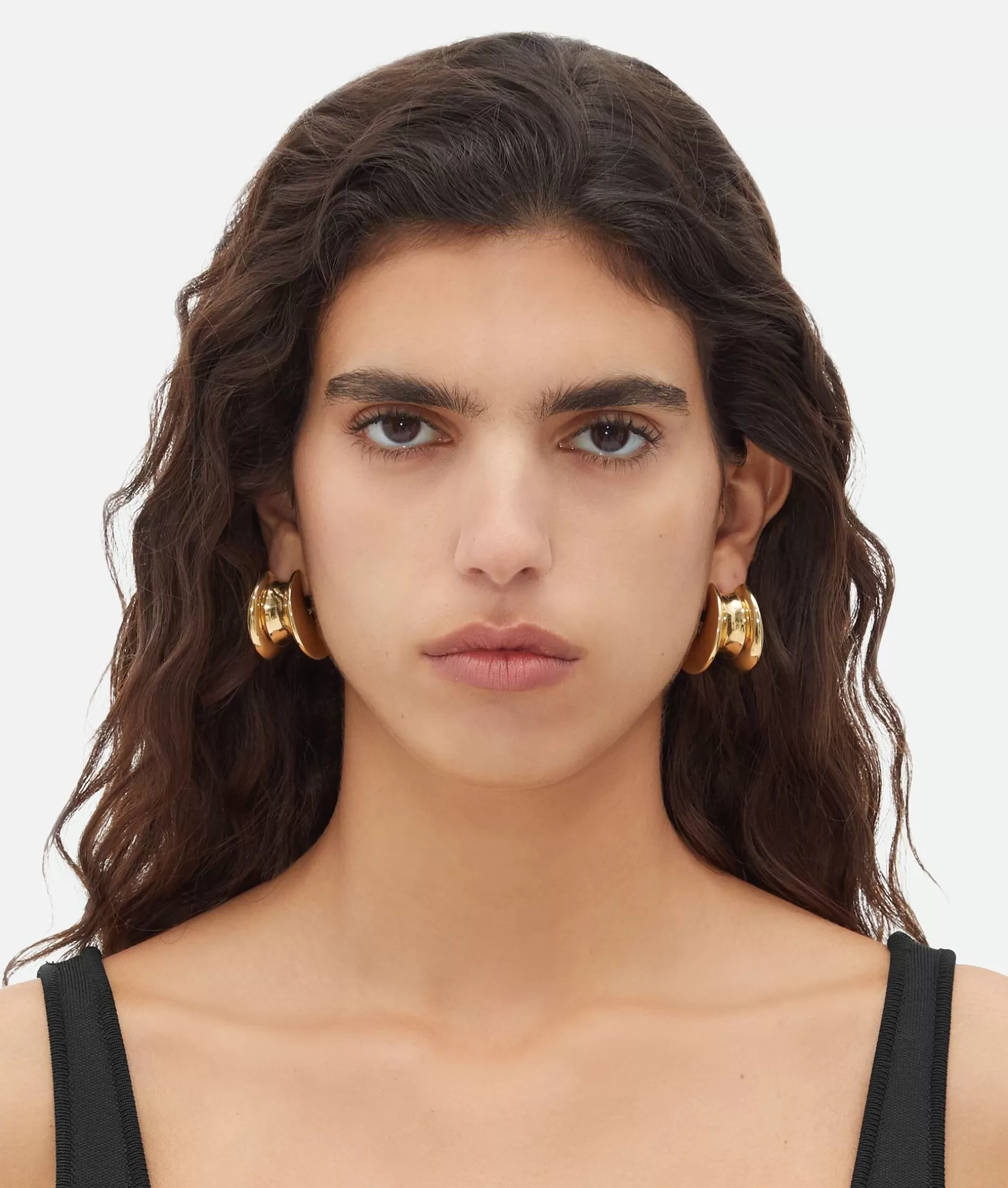 Earrings>Bottega Veneta Large H Beam Earrings Yellow gold