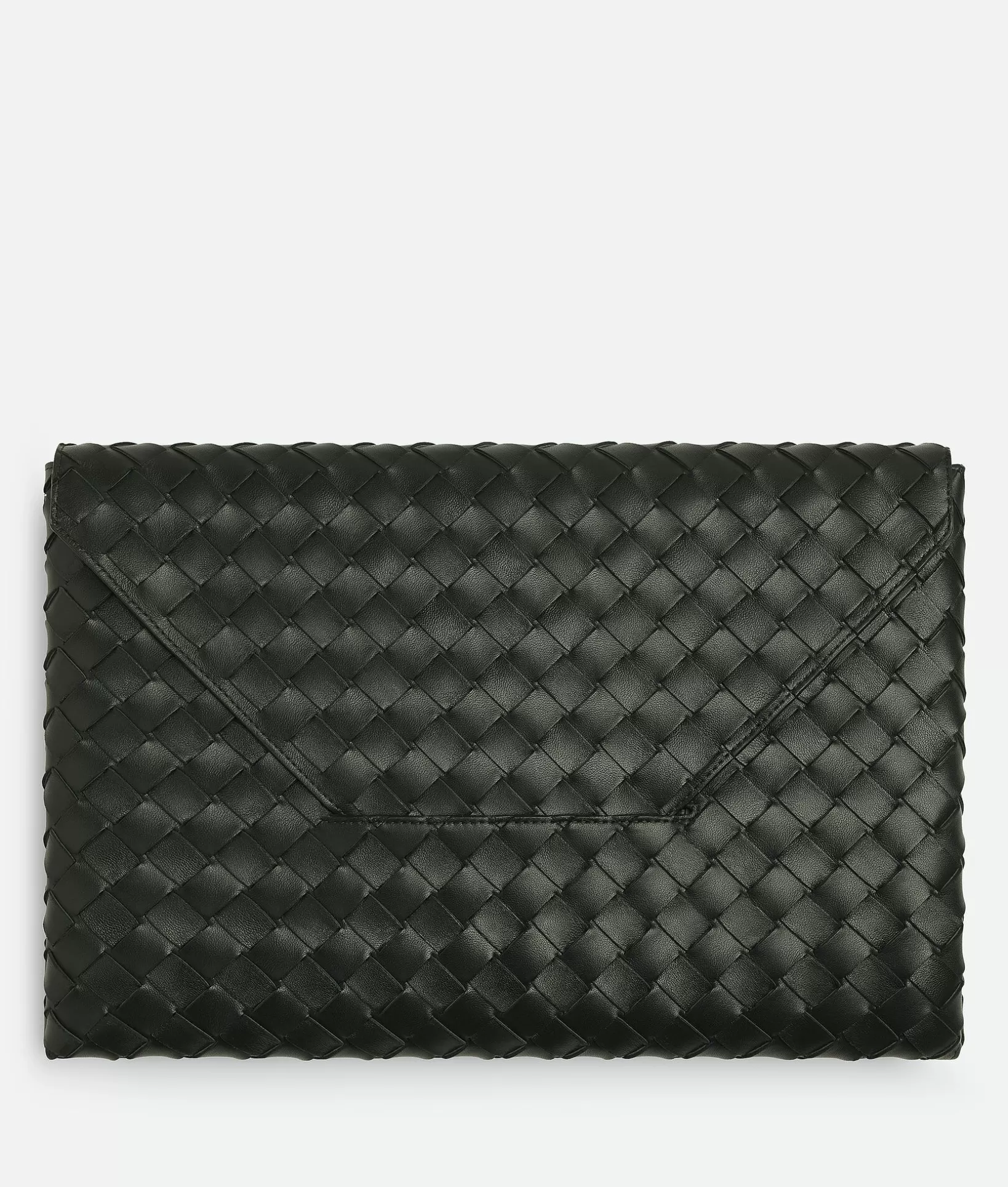 Pouches>Bottega Veneta Large Origami Envelope Pouch Dark green