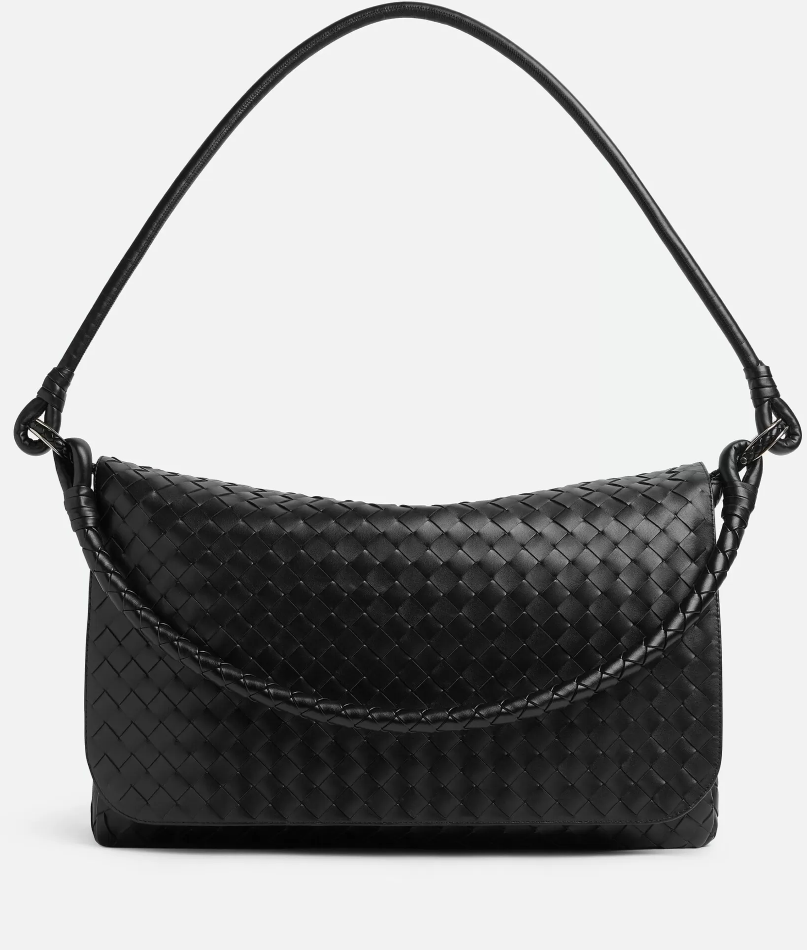 Crossbody>Bottega Veneta Large Swing Messenger Black