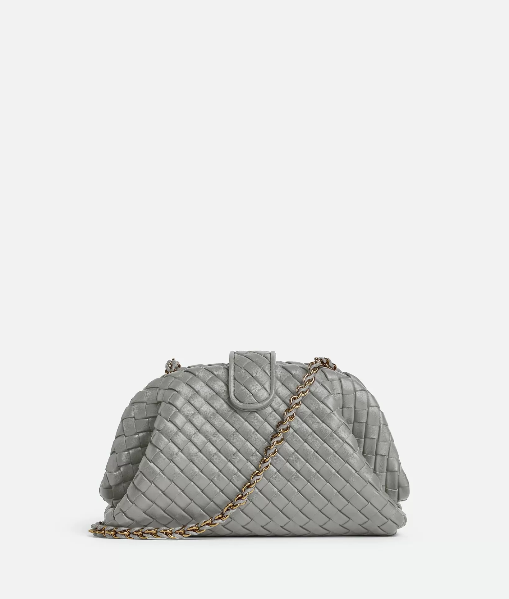 Crossbody | Mini>Bottega Veneta Lauren 1980 Mini Clutch With Chain Sterling