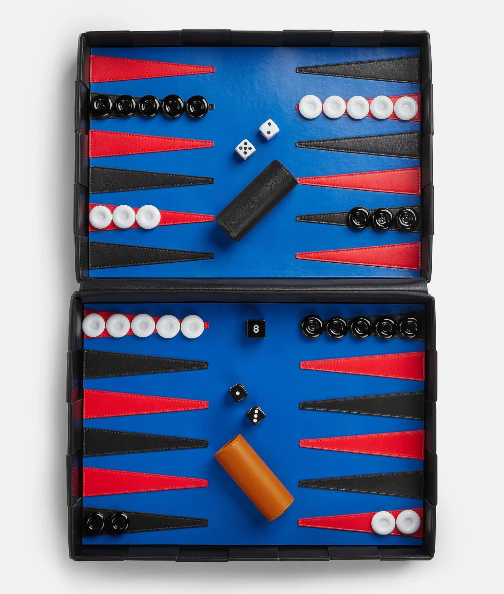 Games>Bottega Veneta Leather Backgammon Black / Blue